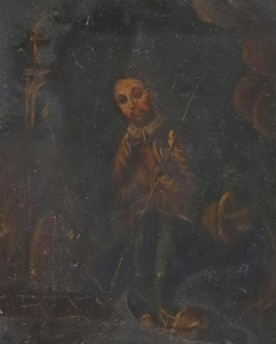 FRAMED OIL ON TIN RETABLO, SAN ISIDRO LABRADOR (1 of 3)