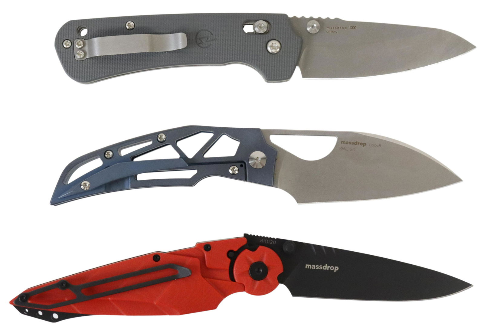 (3) MASSDROP POCKET KNIVES, NEW IN BOX (1 of 6)