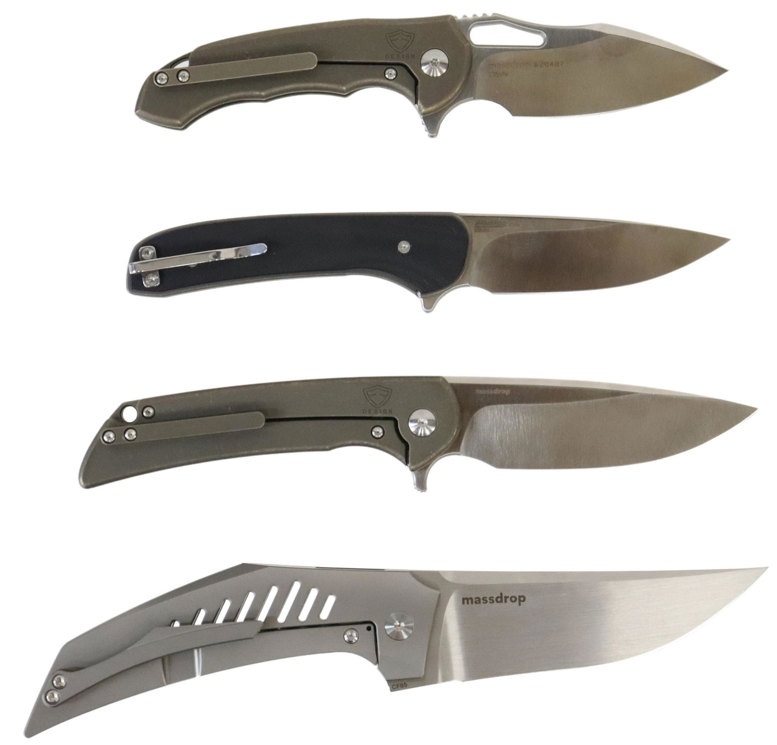 (4) MASSDROP POCKET KNIVES, NEW IN BOX (1 of 6)