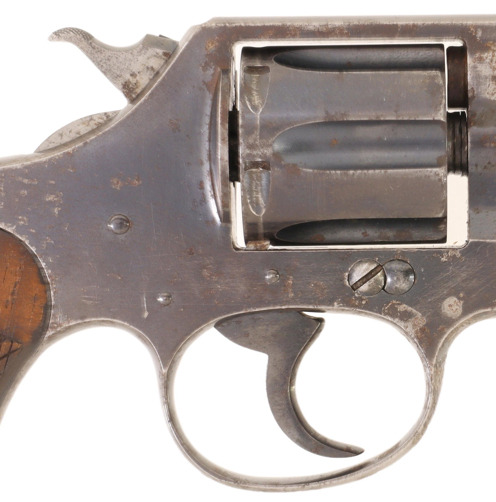COLT POLICE POSTIVE .32 REVOLVER, MFG 1915: Colt Police Positive revolver, mfg. 1915, double action, .32 caliber, 3.25" barrel, fixed front sight, six round swing out cylinder, hand ejector, Rampant Colt at left frame, checkered wood grips, mec