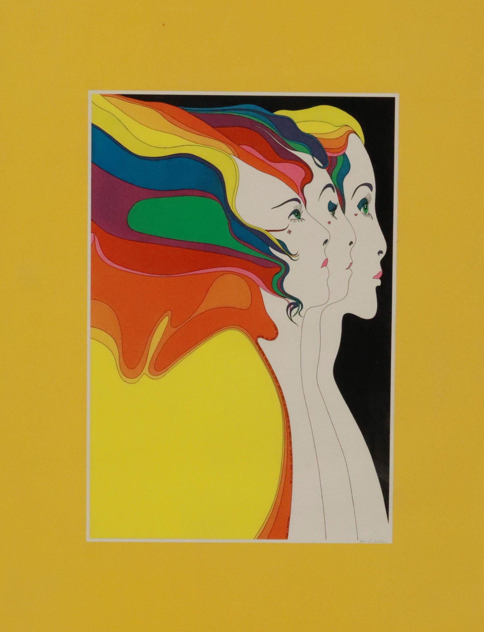 SIGNED JOHN LUKE EASTMAN (20TH C.) MOD PRINT: Framed print on paper, "So Faith, Hope, Love Abide," signed lower right John L. Eastman (John Luke Eastman, American, 20th c.), sight: approx 23.5"h, 17.5"w, overall: 24.25"h, 18.25"w, 4.5lbs Start Pr