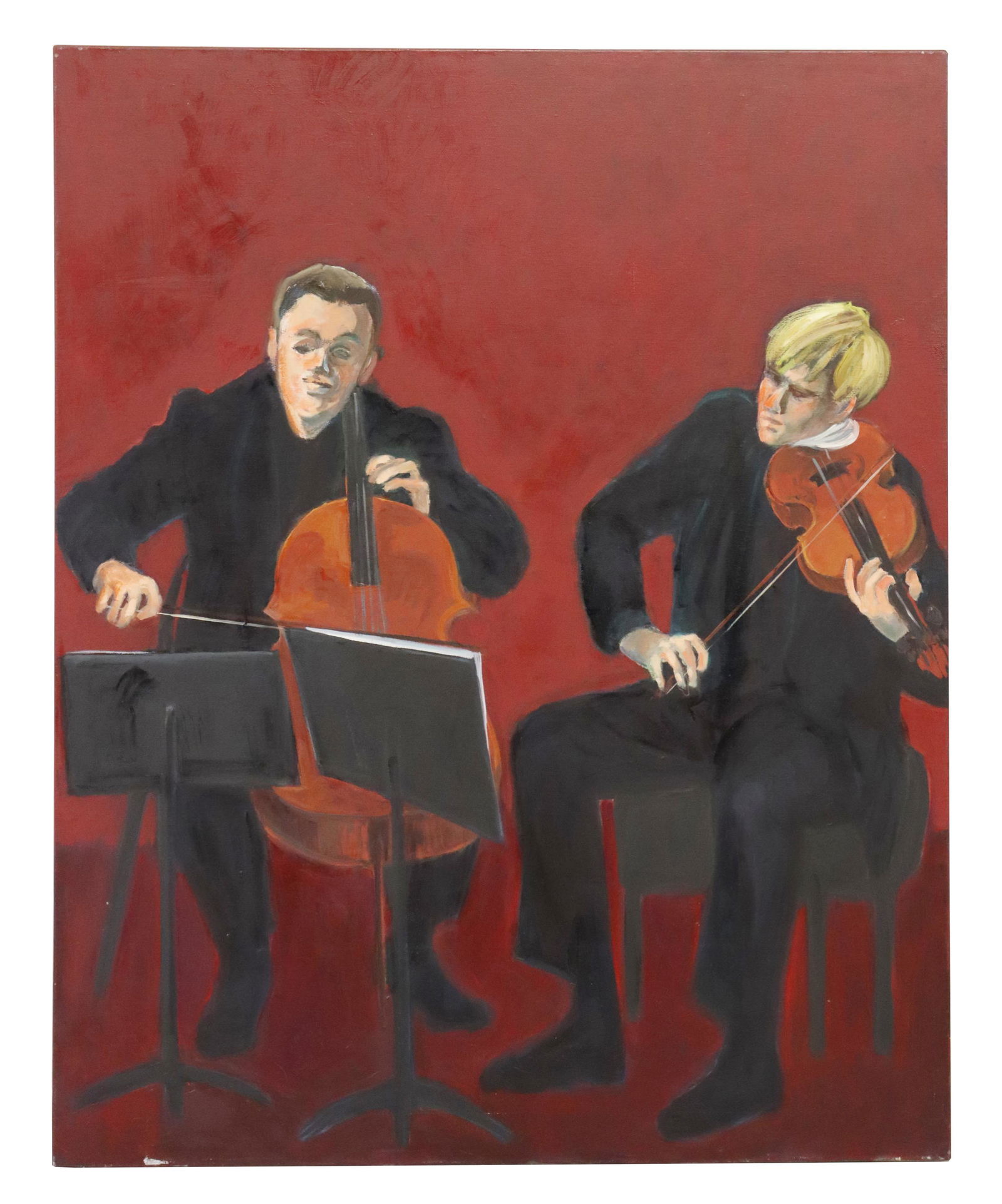 MARGARET RATELLE (1931-2022) MUSICIANS, 50" X 40" (1 of 3)