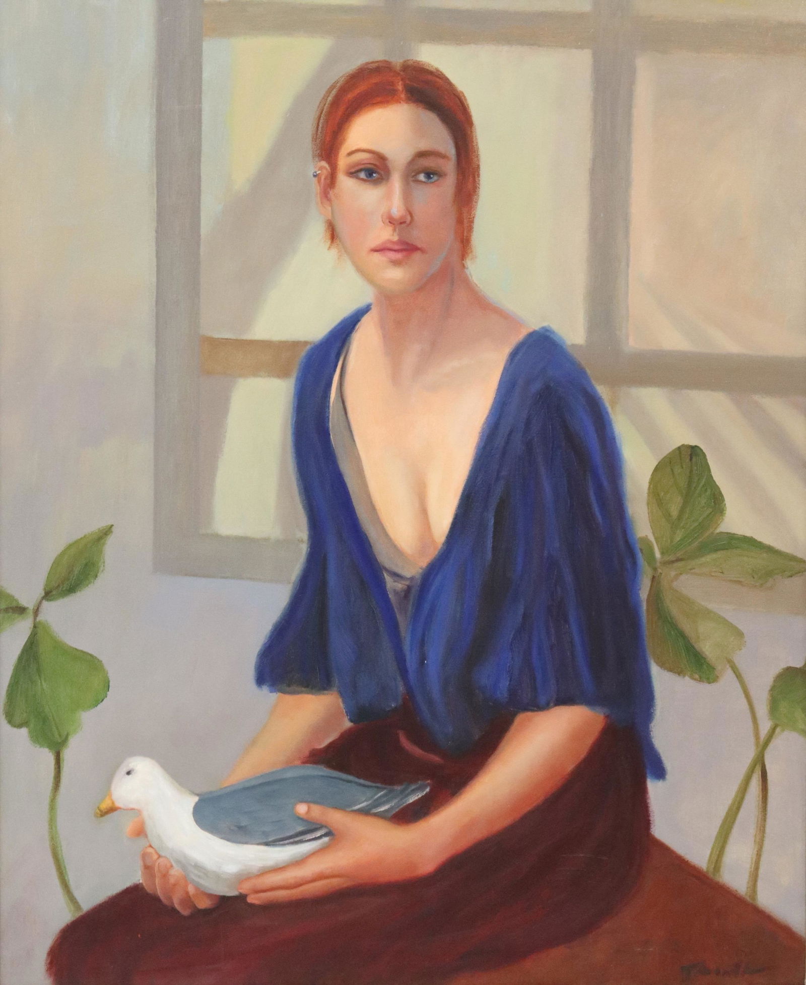 PABLO TABOADA (D.2015) 'WOMAN IN BLUE' 34.5" X 28" (1 of 5)