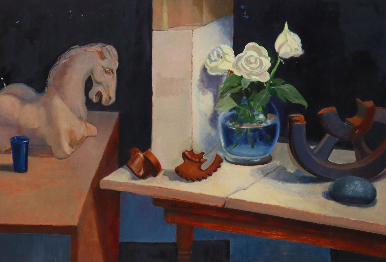 PABLO TABOADA (D.2015) 'HORSE & WHITE ROSES' O/B (1 of 4)