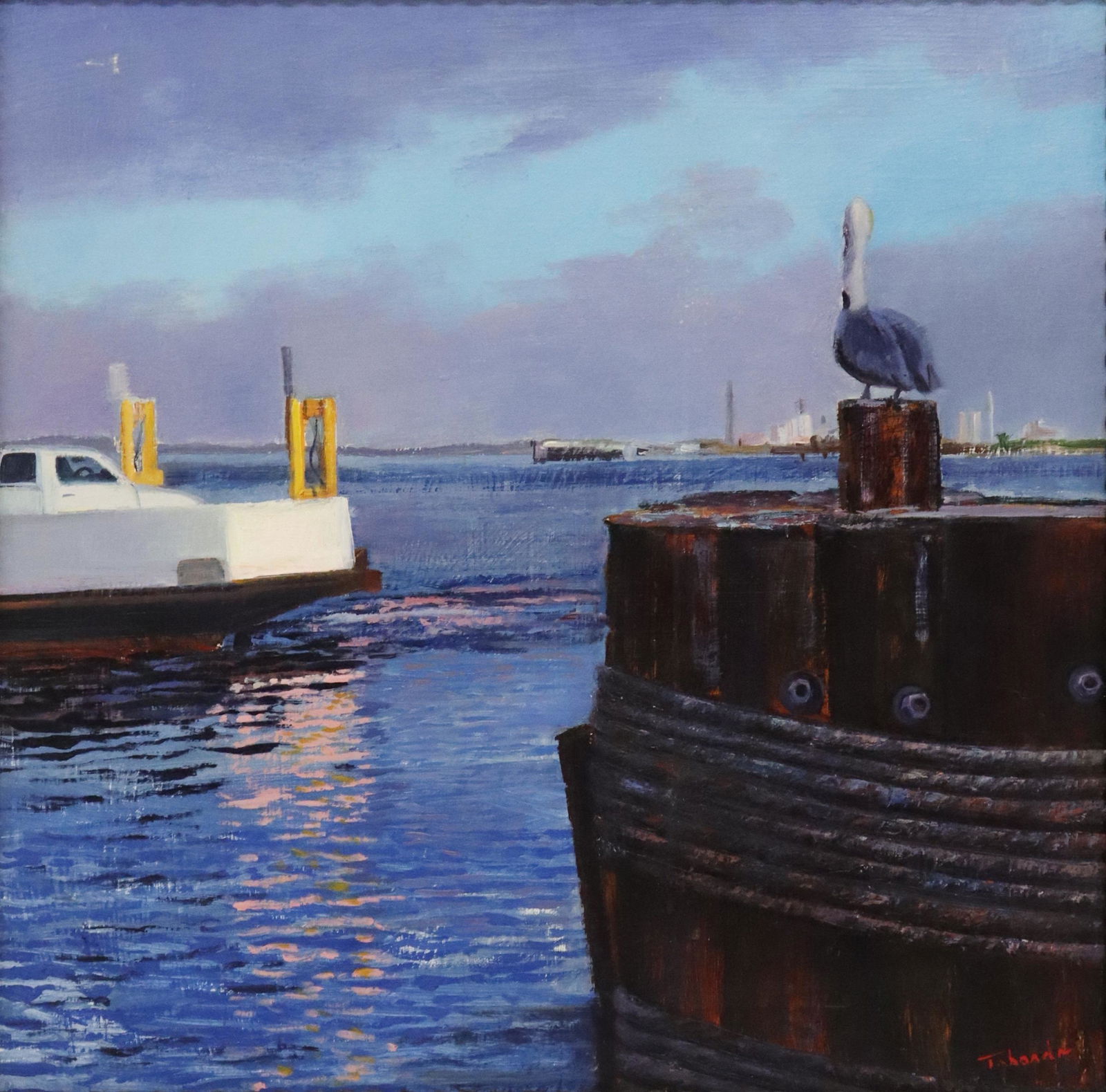 PABLO TABOADA (D.2015) BLUE HARBOR, 24" X 23.75" (1 of 4)