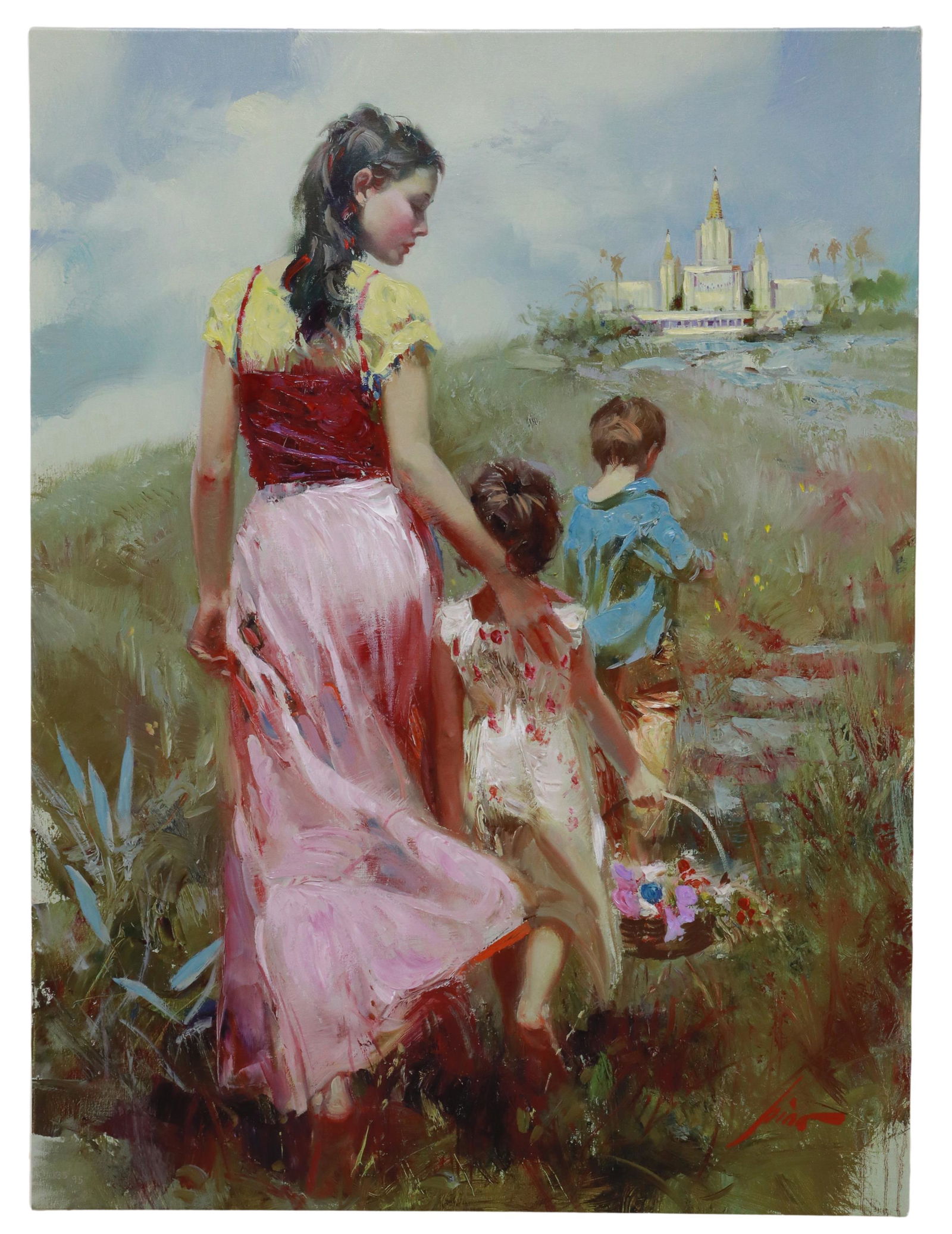 PINO (D.2010) EMBELLISHED GICLEE STEPS TO ETERNITY (1 of 3)