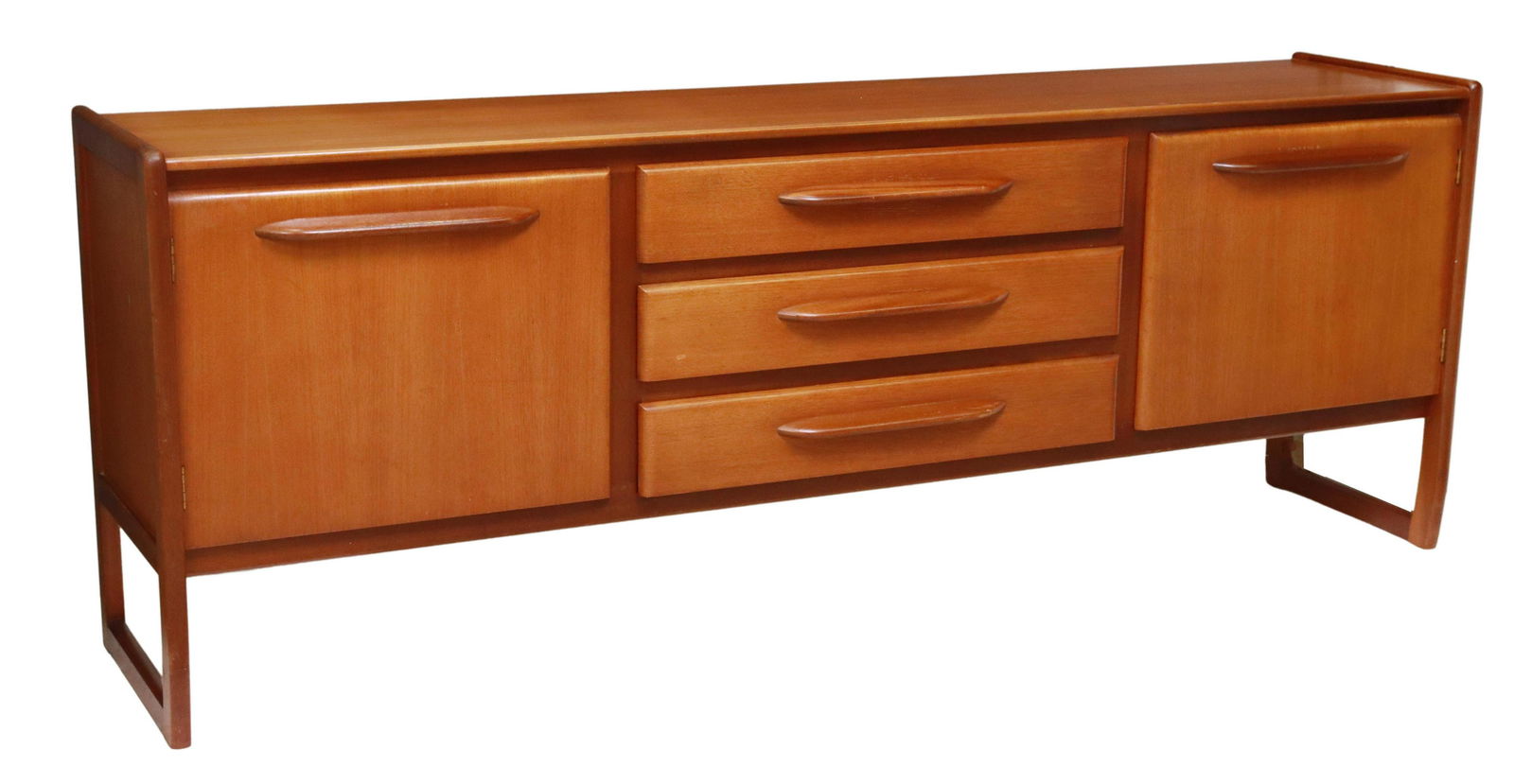 MID-CENTURY MODERN TEAK SIDEBOARD CREDENZA (1 of 6)