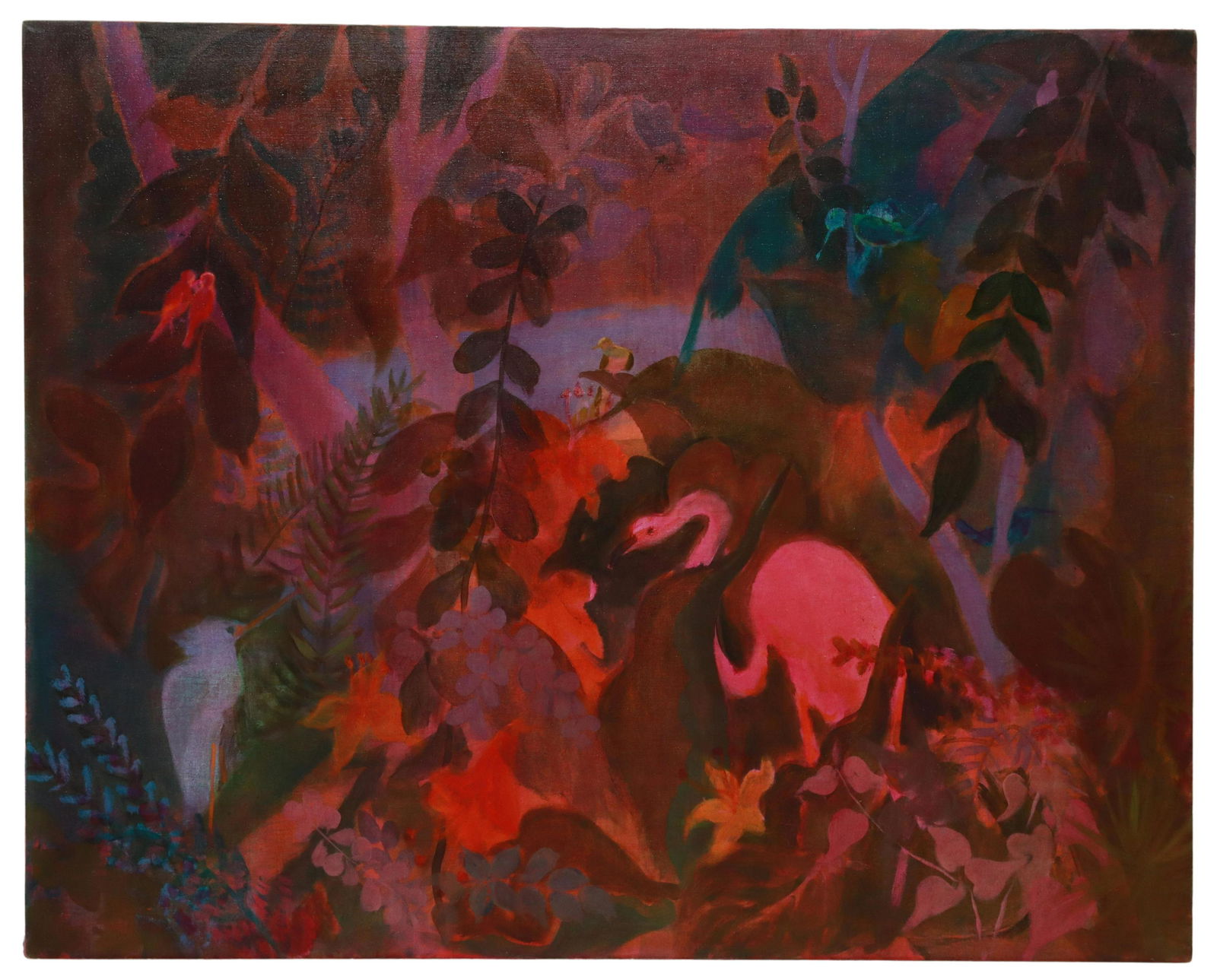 GUSTAV LIKAN (D.1998) JUNGLE SANCTUARY, 40" X 50" (1 of 2)