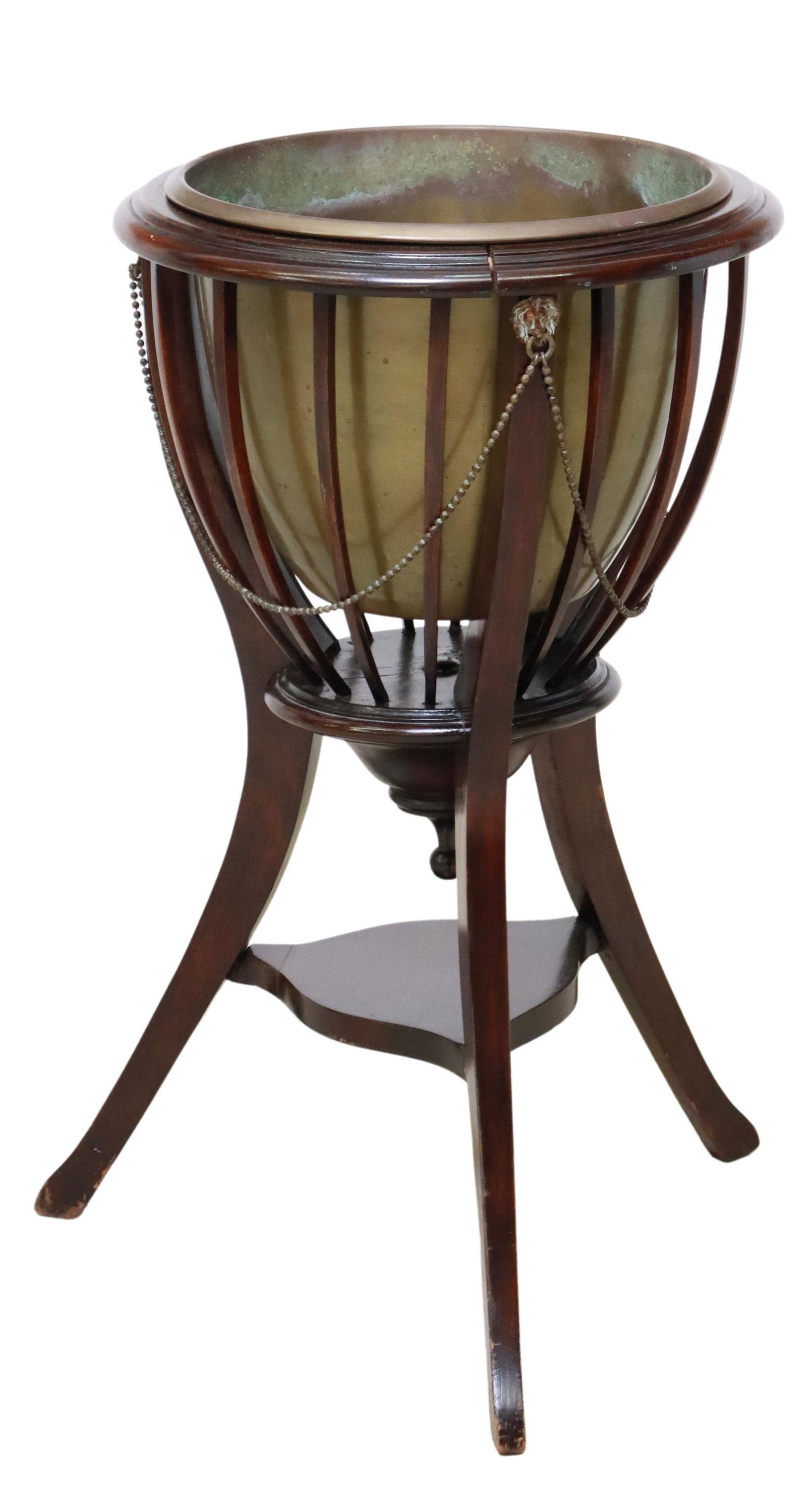 GEORGIAN STYLE MAHOGANY STANDING PLANTER (1 of 3)