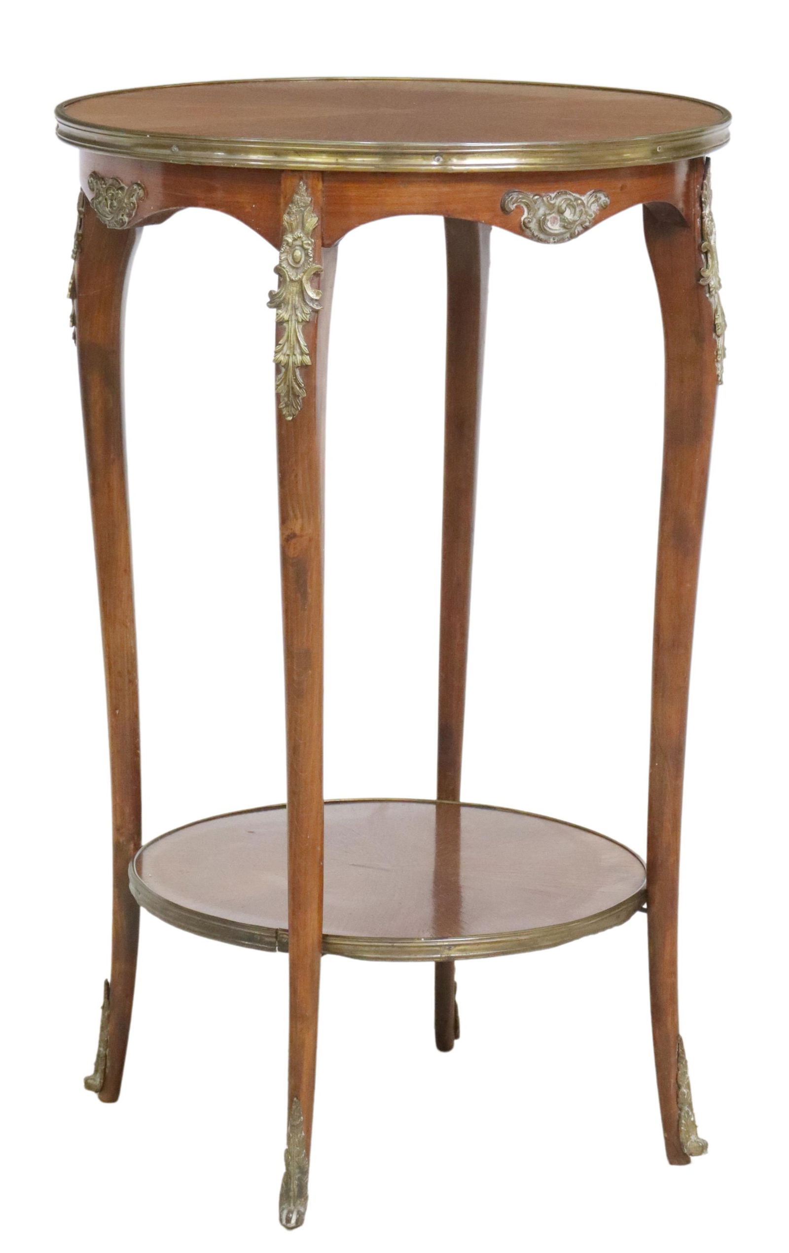 LOUIS XV STYLE MAHOGANY TWO-TIER SIDE TABLE (1 of 4)