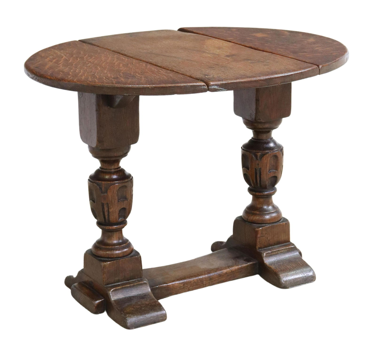 DIMINUTIVE ENGLISH OAK DROP-LEAF TABLE, 15.75"H (1 of 5)