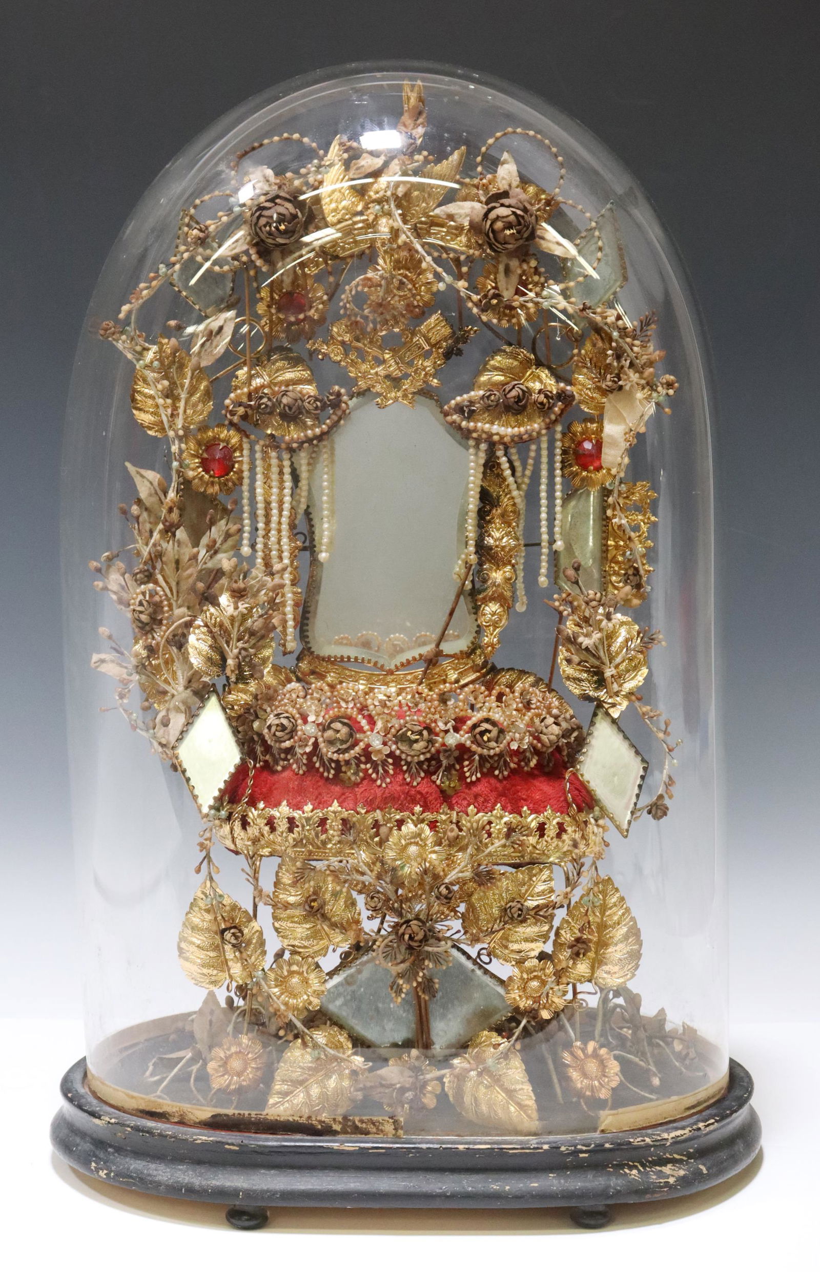 FRENCH GLOBE DE MARIEE GLASS CLOCHE GARNITURE (1 of 5)