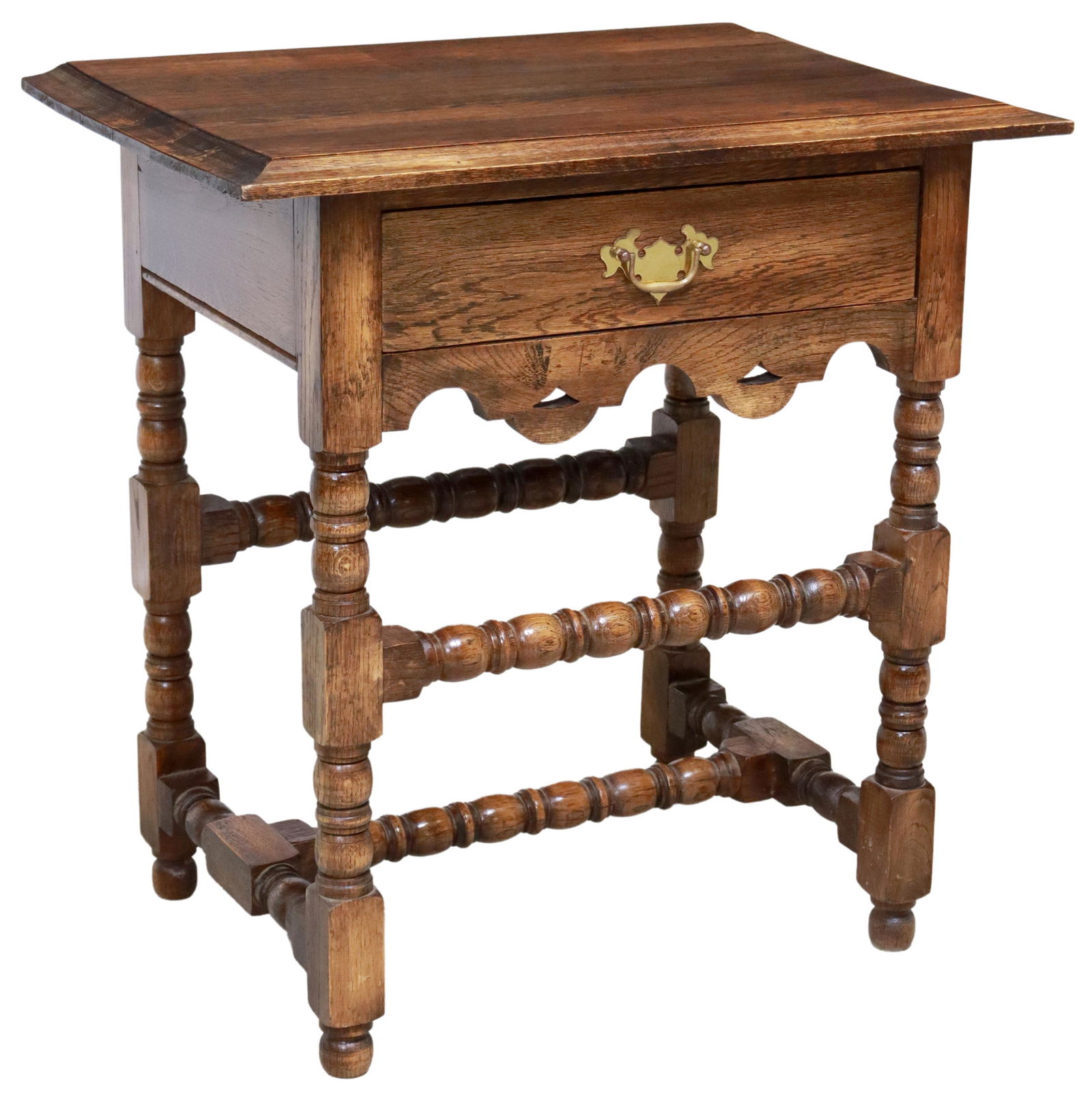 ENGLISH CHIPPENDALE STYLE OAK LOWBOY/ SIDE TABLE (1 of 5)