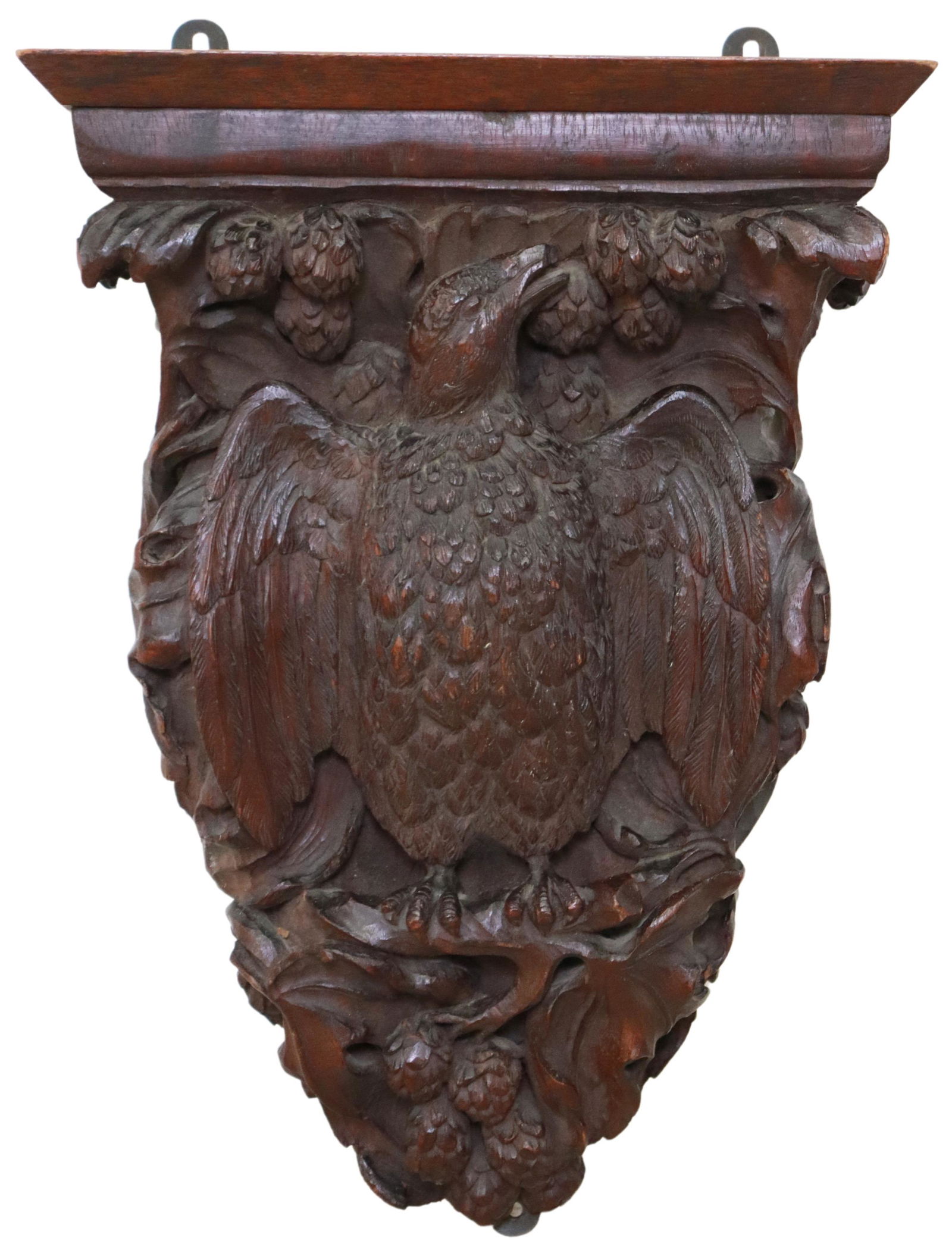 BLACK FOREST CARVED BIRD WALL BRACKET OR CORBEL (1 of 3)