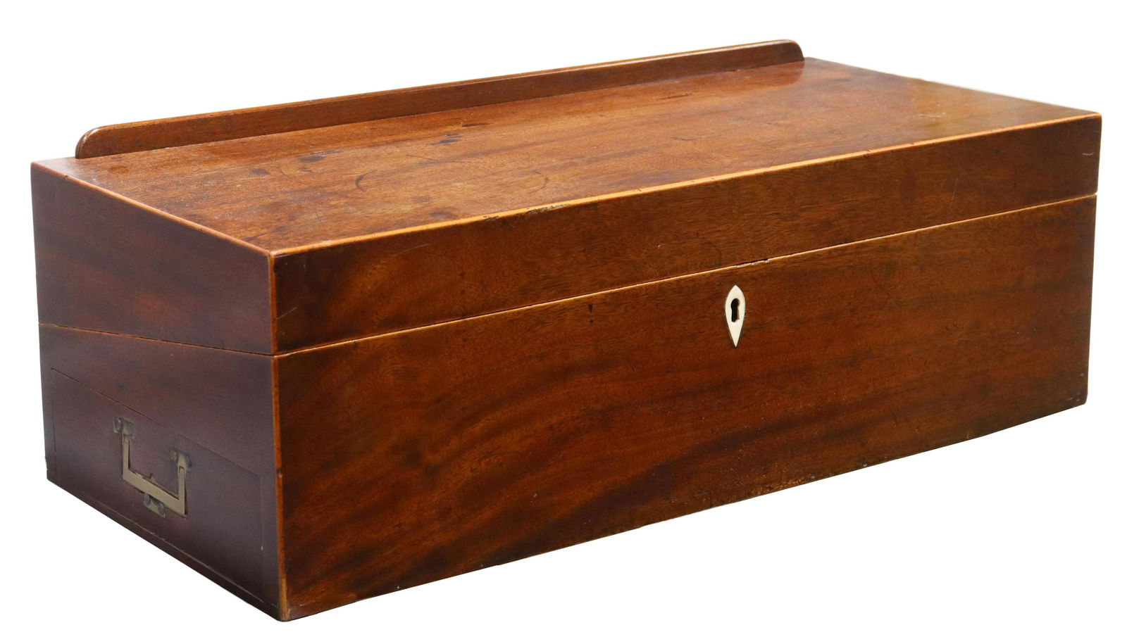 ENGLISH MAHOGANY CAMPAIGN DESK WRITING SLOPE (1 of 9)