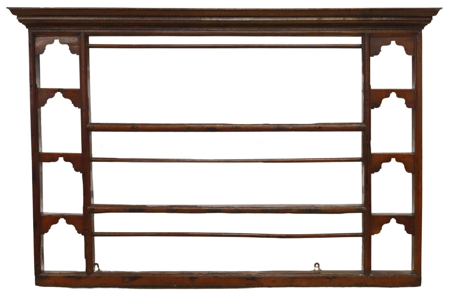 ENGLISH WALL-MOUNTED PLATE RACK, 18TH C. (1 of 2)