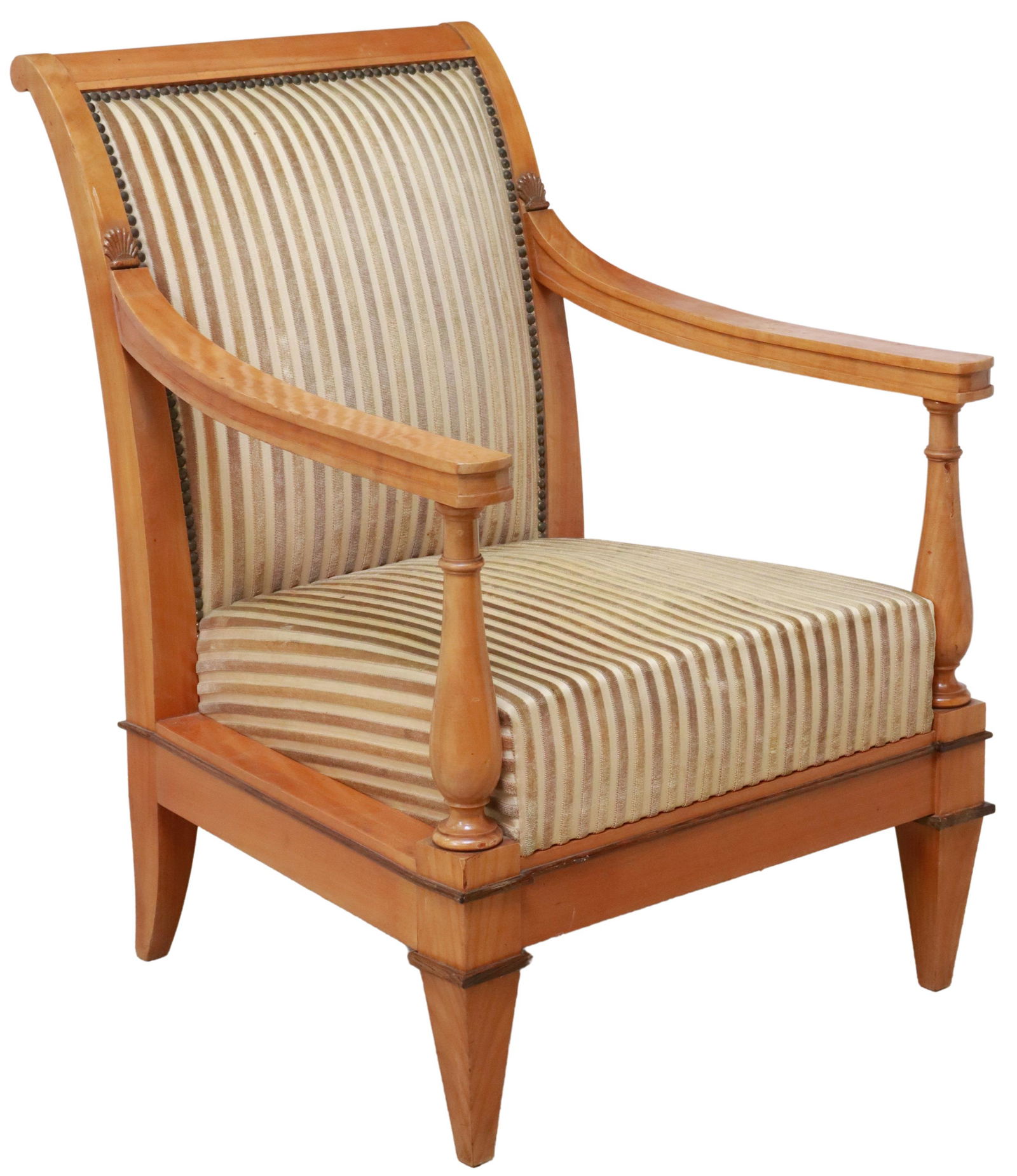 FRENCH DIRECTOIRE STYLE FRUITWOOD FAUTEUIL (1 of 3)