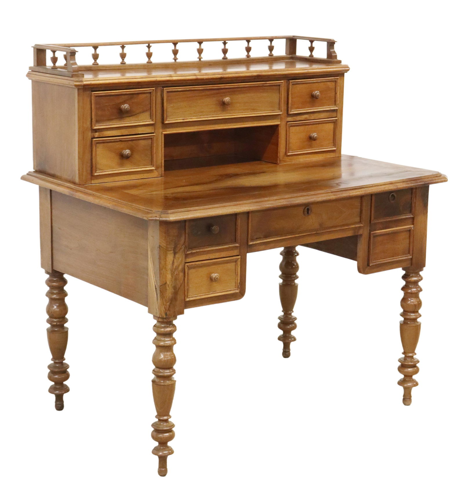 FRENCH LOUIS PHILIPPE WALNUT WRITING DESK (1 of 5)