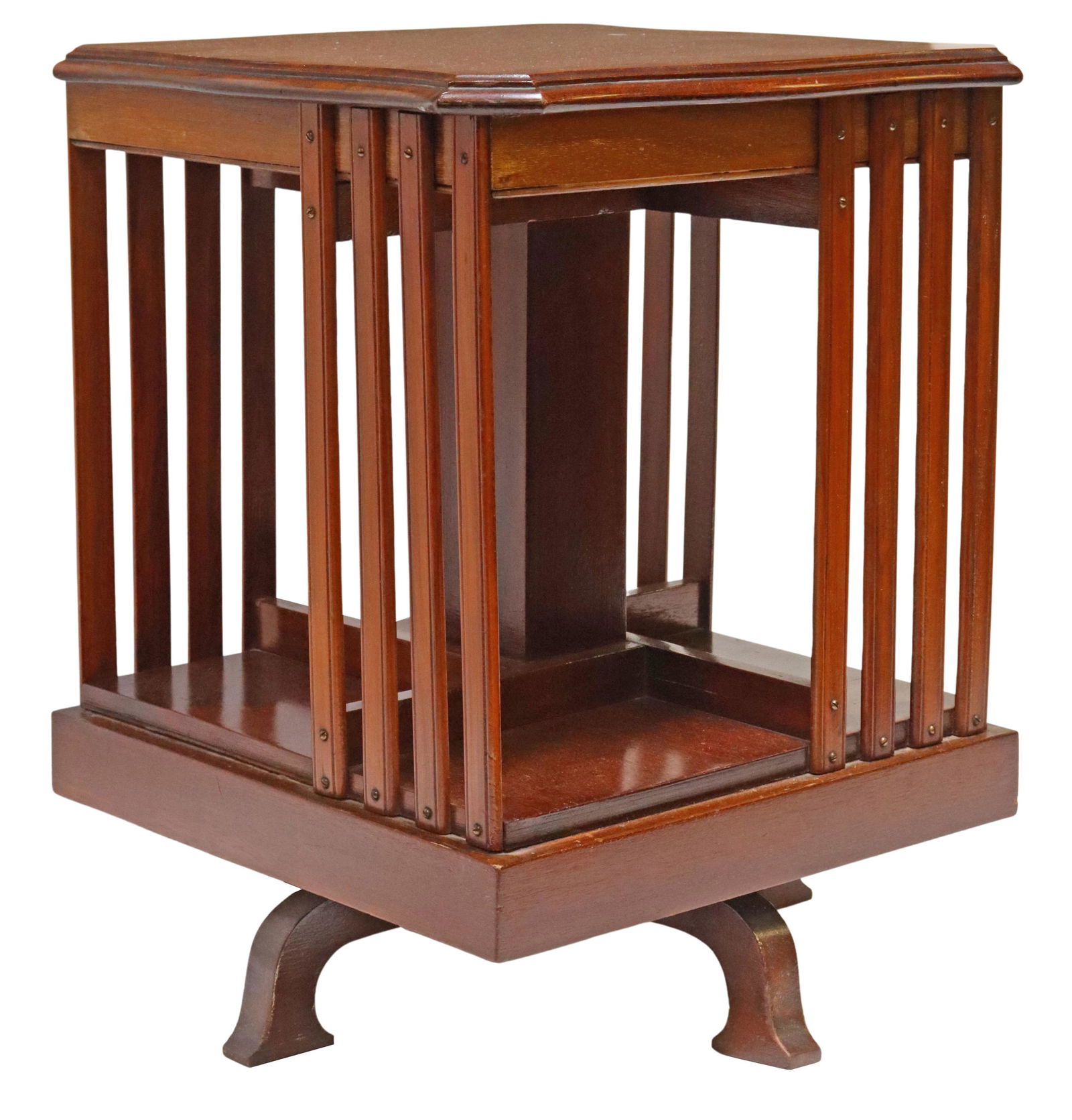 ENGLISH MAHOGANY TABLETOP REVOLVING BOOKSTAND (1 of 4)