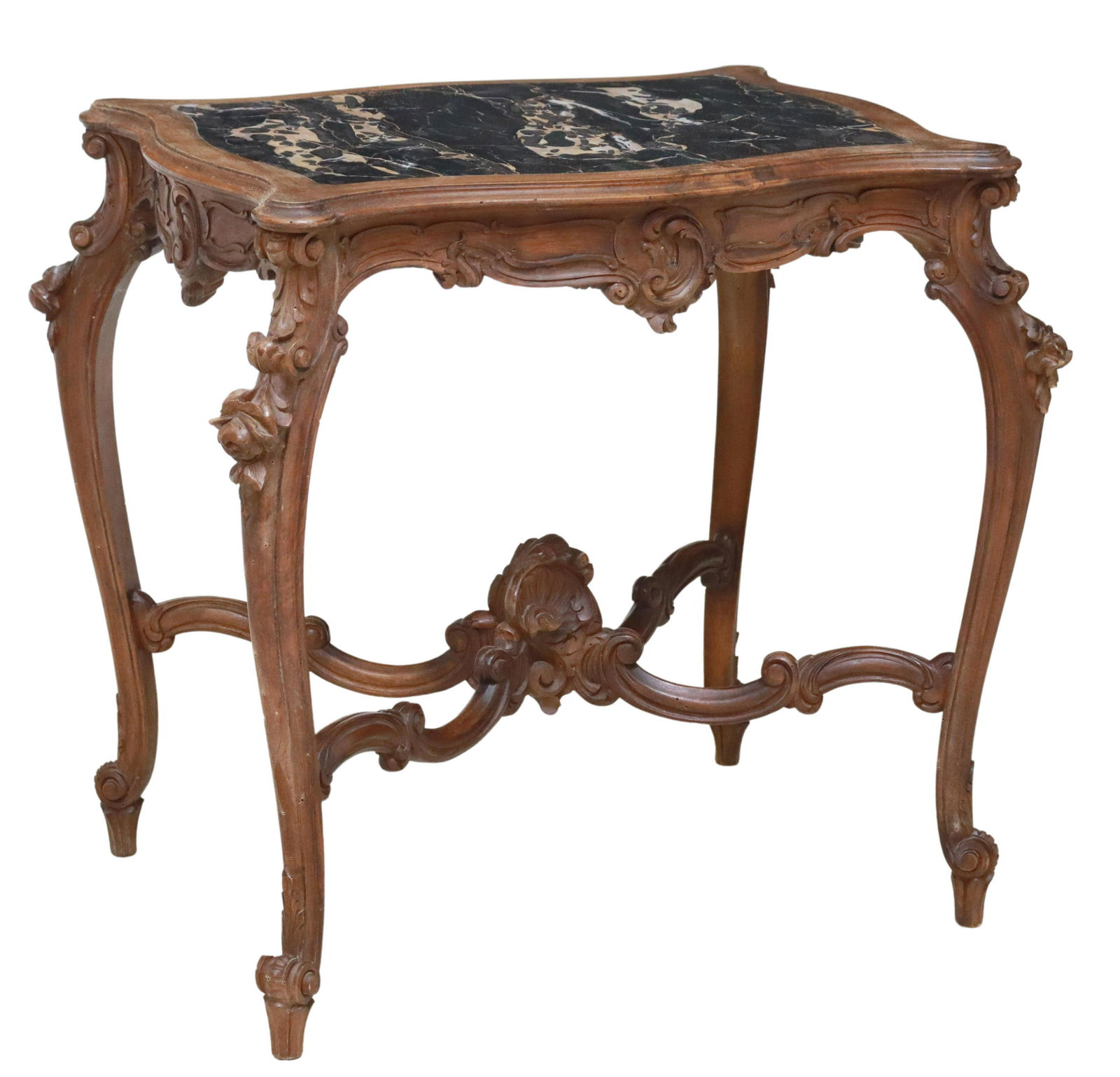 LOUIS XV STYLE MARBLE-TOP SIDE TABLE (1 of 4)