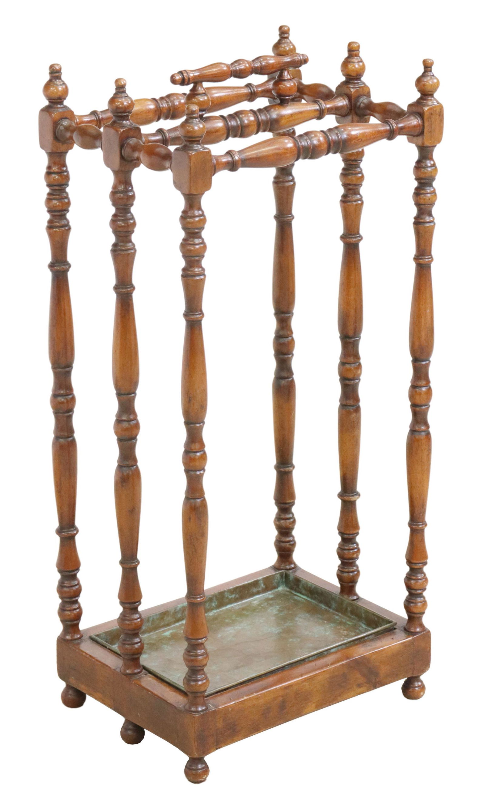 GEORGIAN STYLE MAHOGANY UMBRELLA & STICK STAND (1 of 4)
