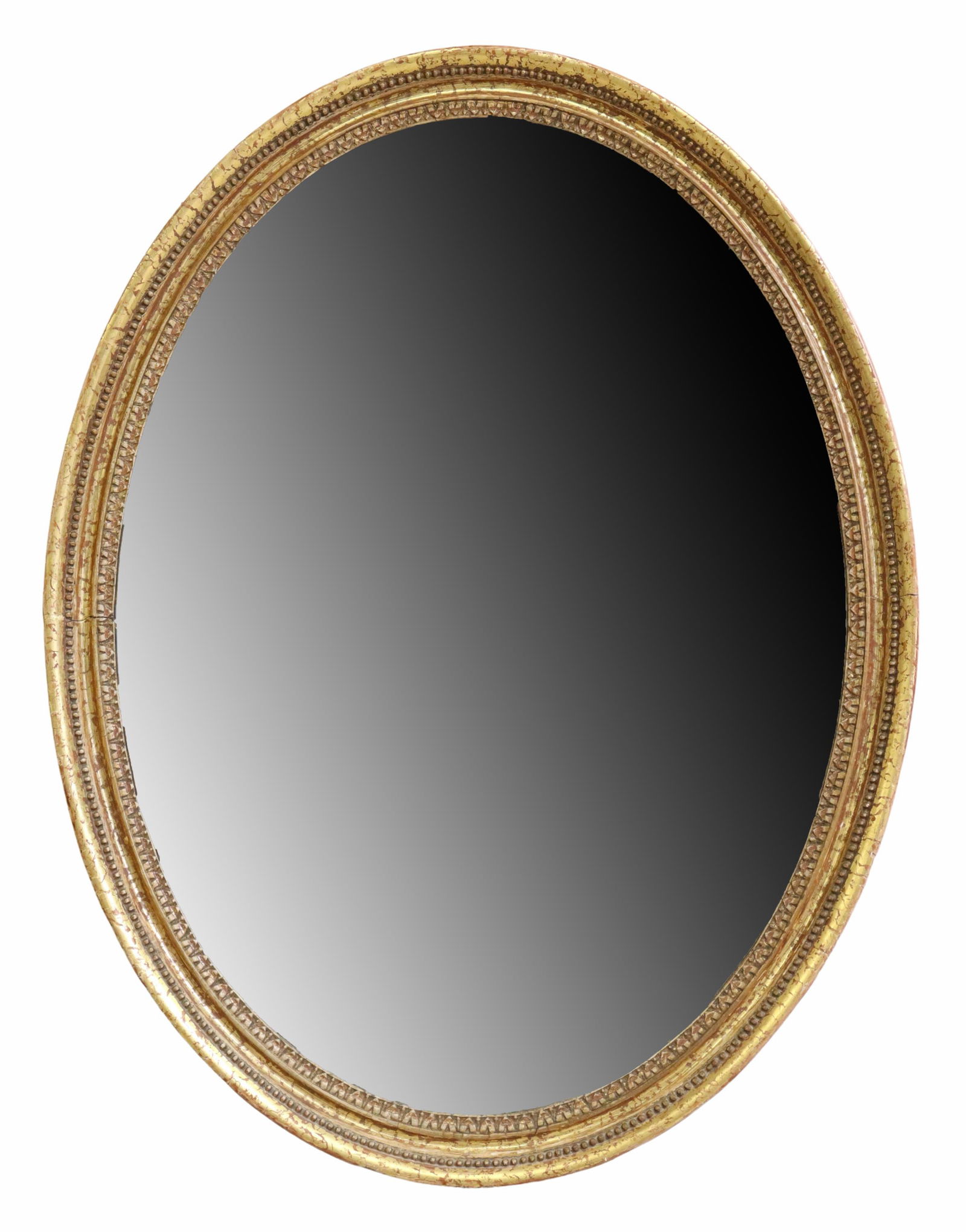 ENGLISH GILTWOOD OVAL WALL MIRROR, 19TH C. (1 of 3)