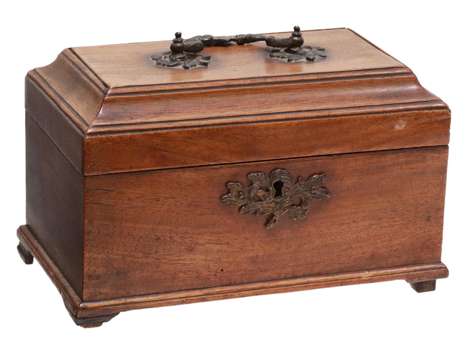 ENGLISH CHIPPENDALE MAHOGANY TEA CADDY (1 of 5)