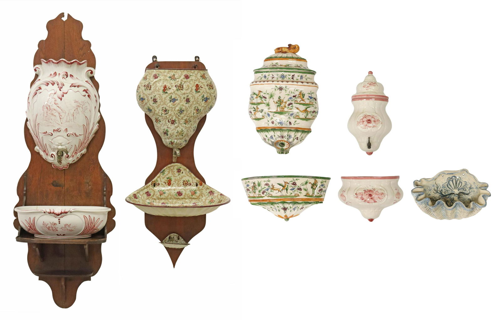 (LOT) FRENCH LAVABO WALL FOUNTAINS & PIECES (1 of 15)