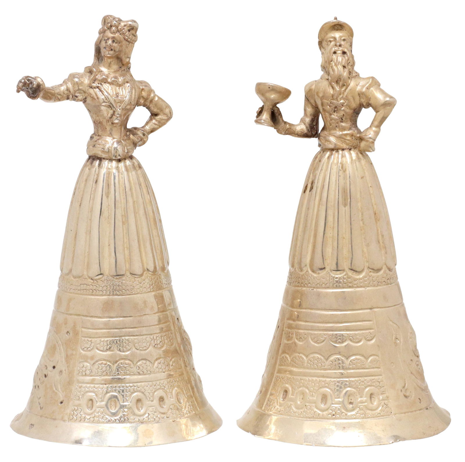 (2) HANAU SILVER MALE & FEMALE WAGER CUPS (1 of 5)