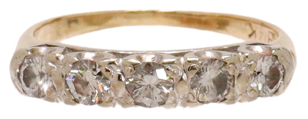 ESTATE 14KT TWO-TONE GOLD & 0.5CTTW DIAMOND RING (1 of 5)