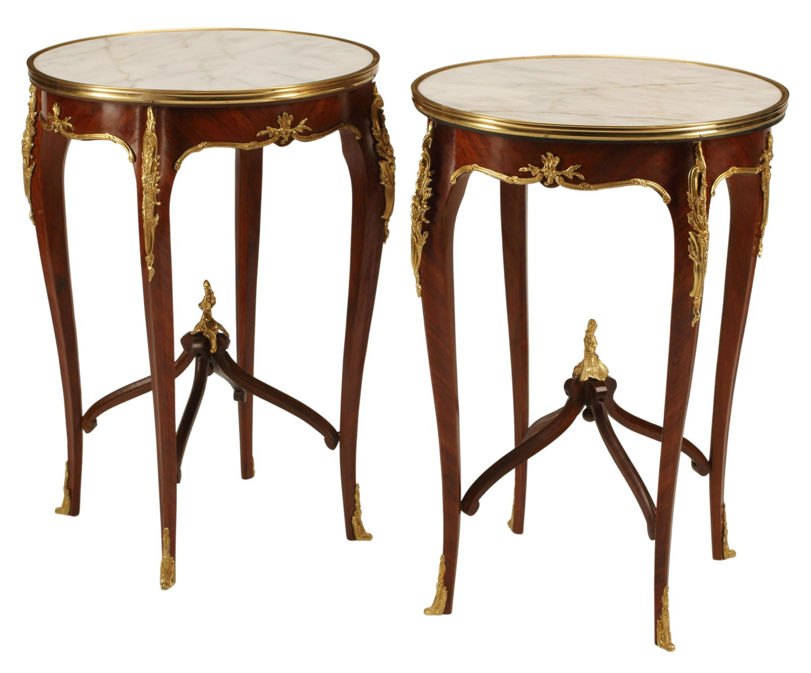 (2) LOUIS XV STYLE ORMOLU MOUNTED TABLES (1 of 2)