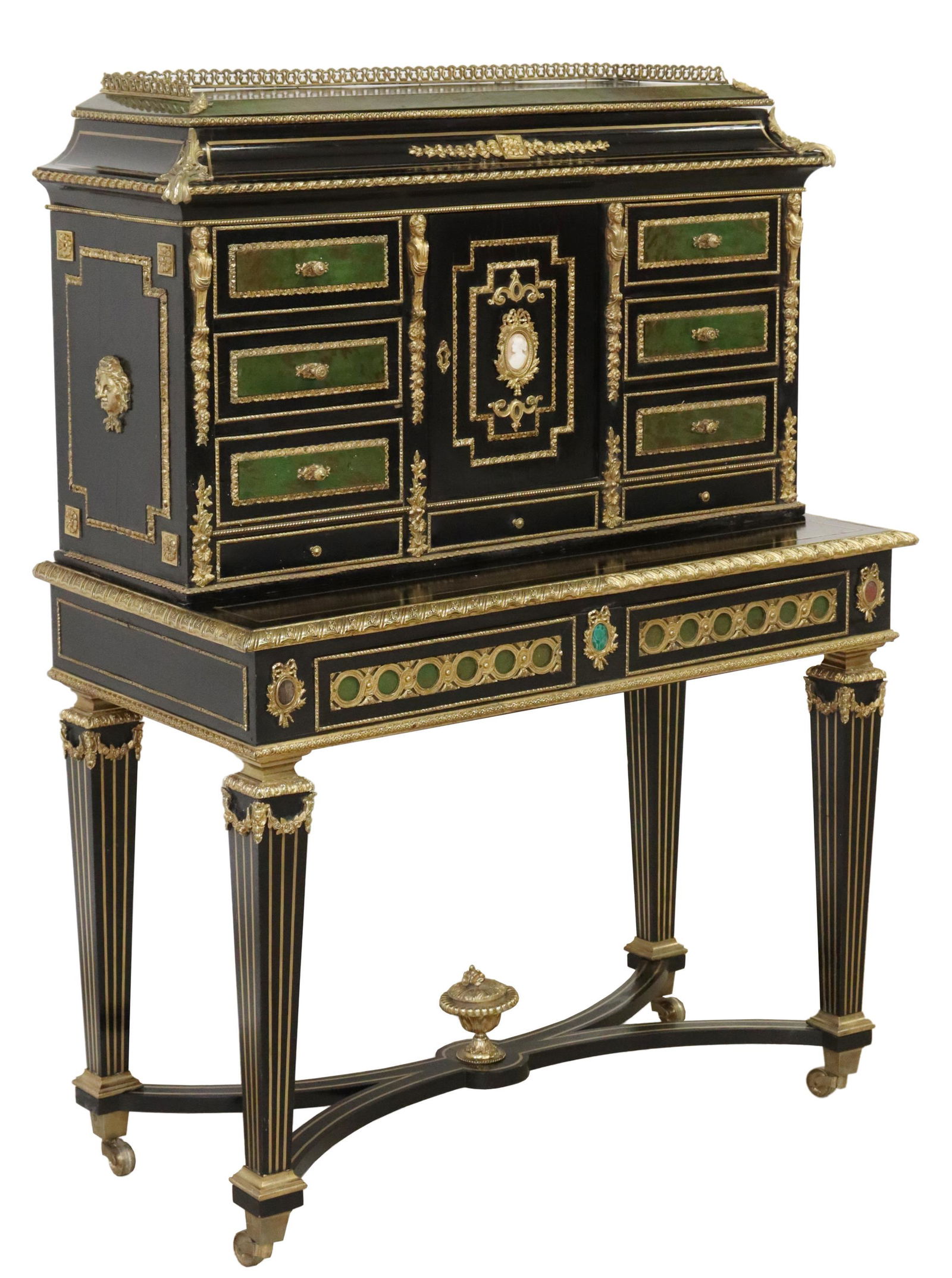 FINE NAPOLEON III ORMOLU MOUNTED CABINET ON STAND (1 of 12)