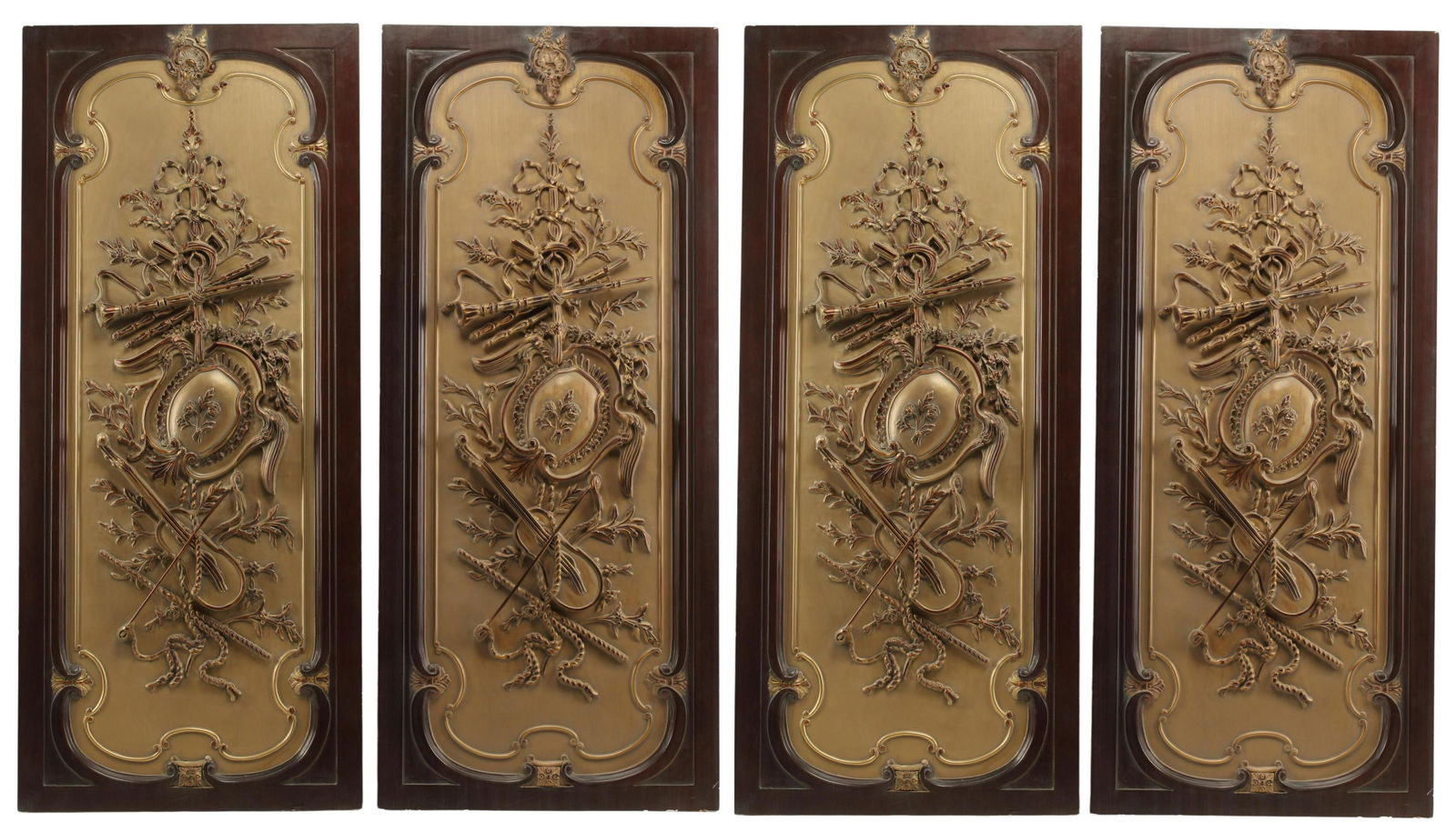 (4) LOUIS XVI STYLE PARCEL GILT PANELS, 87"H (1 of 6)