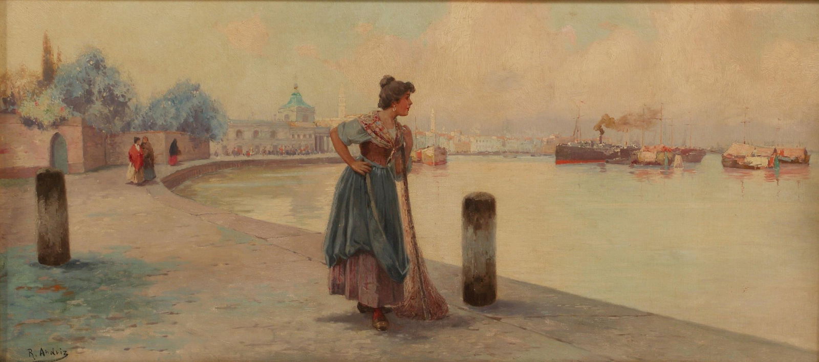 RUDOLPH ANDRIZ (19TH/ 20TH C.) AWAITING HIS RETURN (1 of 4)