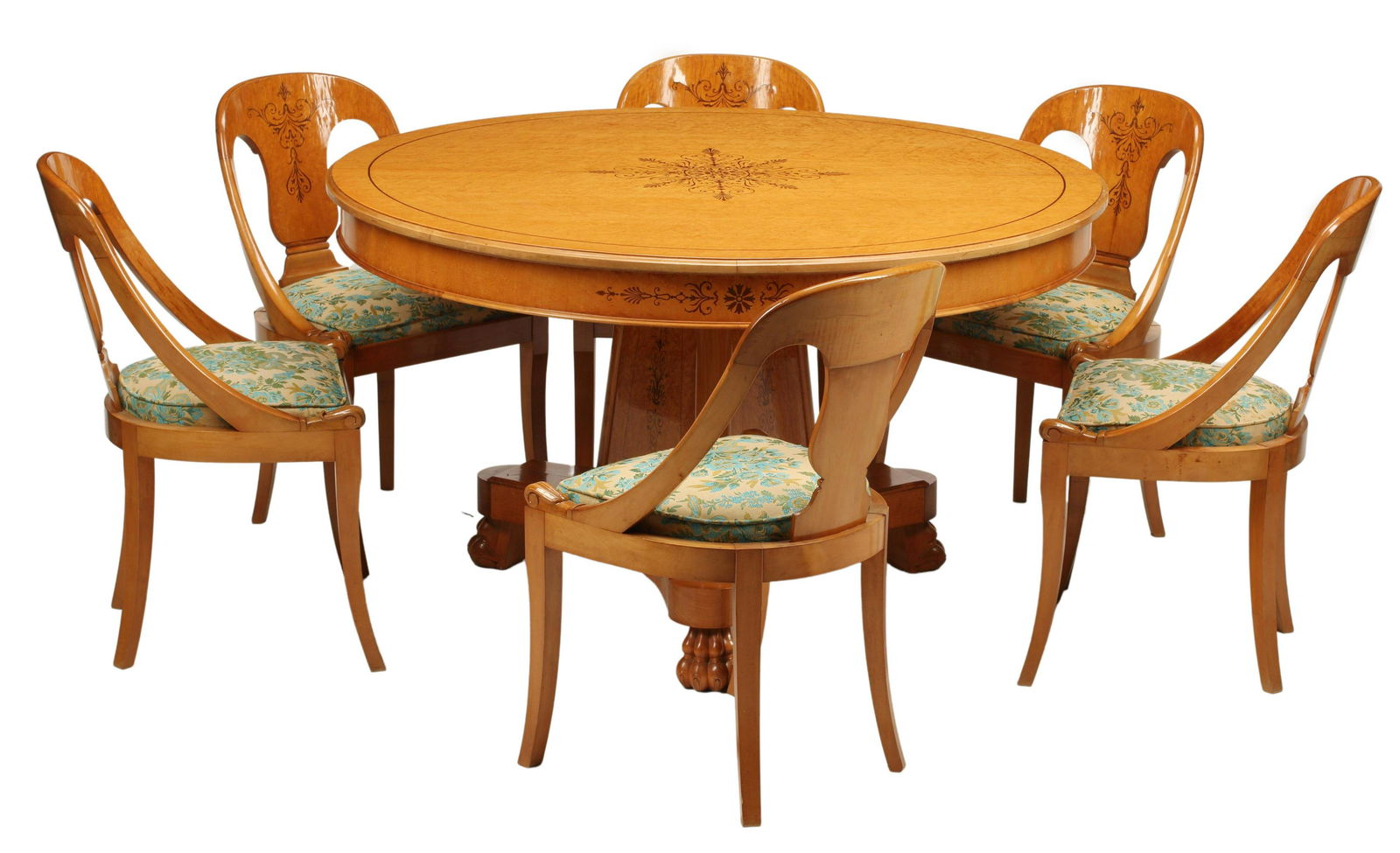 (7) CHARLES X STYLE DINING TABLE & CHAIRS (1 of 4)