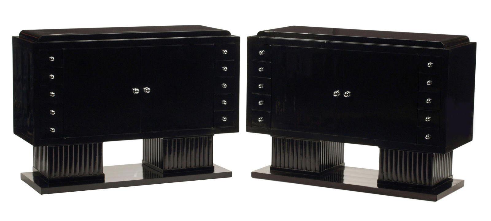 (2) ART DECO STYLE EBONIZED CABINETS (1 of 3)