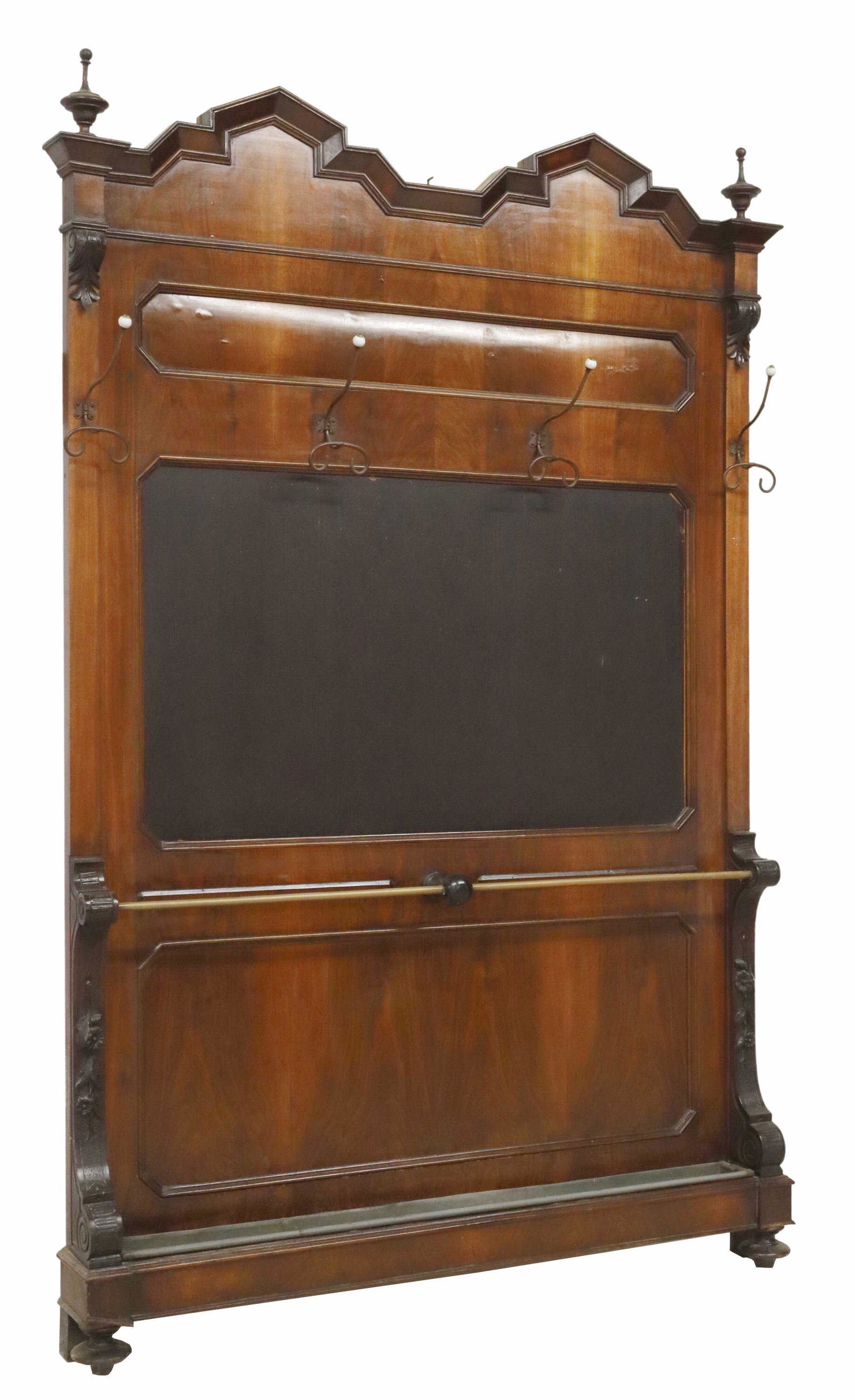 LARGE ITALIAN WALNUT HALL TREE, 19TH C. (1 of 4)