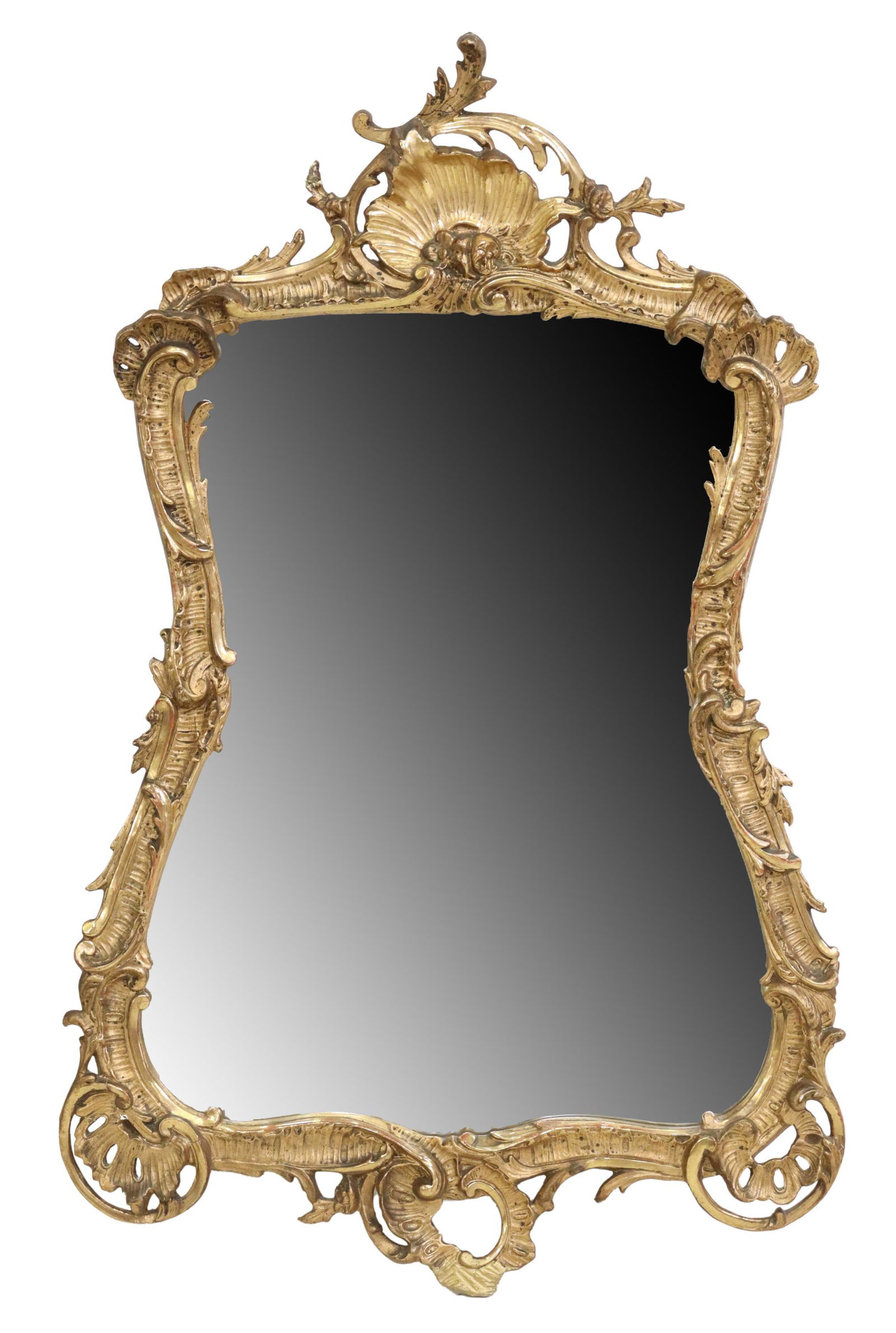 FRENCH LOUIS XV STYLE GILTWOOD WALL MIRROR (1 of 3)