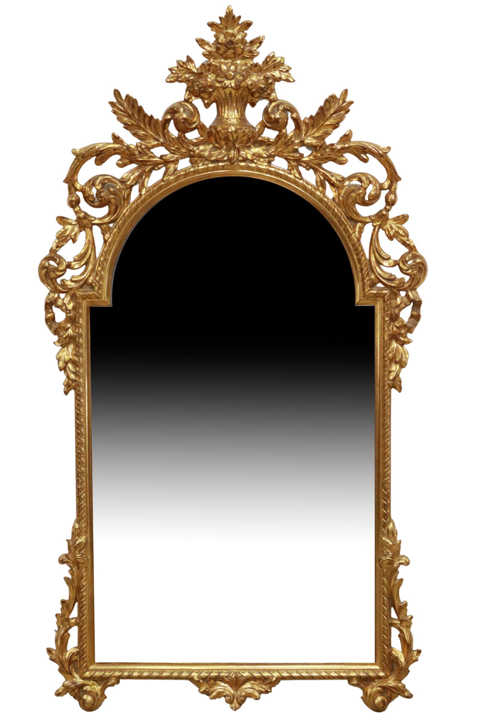 LOUIS XV STYLE GOLD DECORATED MIRROR, 56"H (1 of 3)