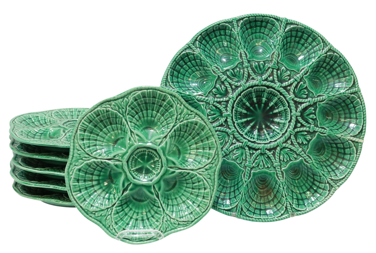 (7) FRENCH SARREGUEMINES FAIENCE OYSTER SERVICE (1 of 5)