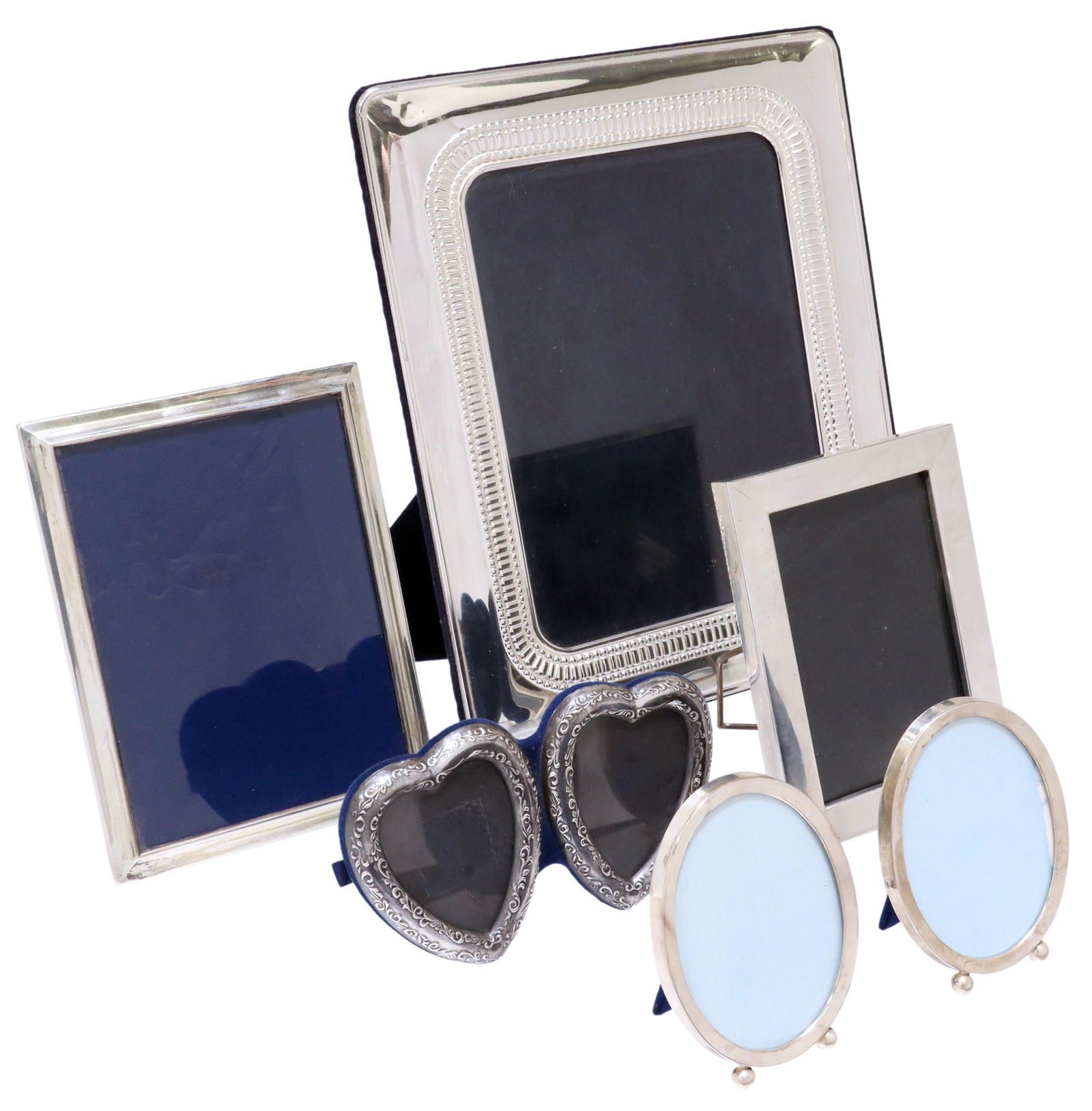 (6) STERLING & SILVERPLATE TABLETOP PICTURE FRAMES (1 of 4)