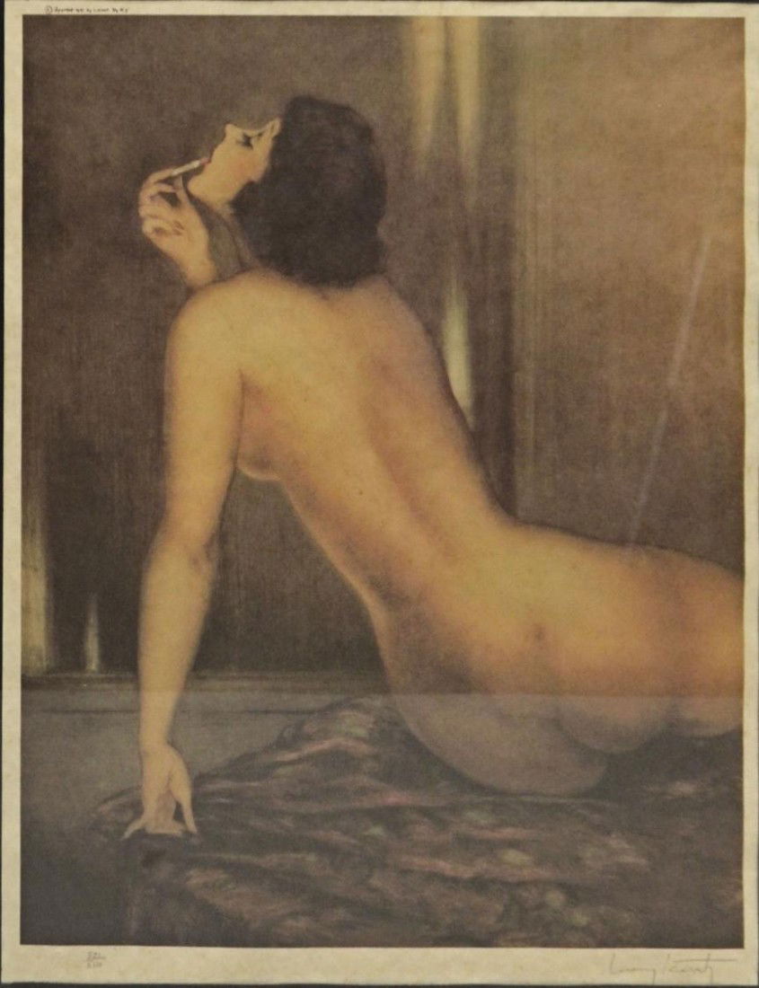 FRAMED PRINT AFTER LOUIS ICART: Framed print after Louis Icart , sight: 19.75"h, 15.25"w, overall: 29.5"h, 25.5"w, 9lbs Start Price: $50.00