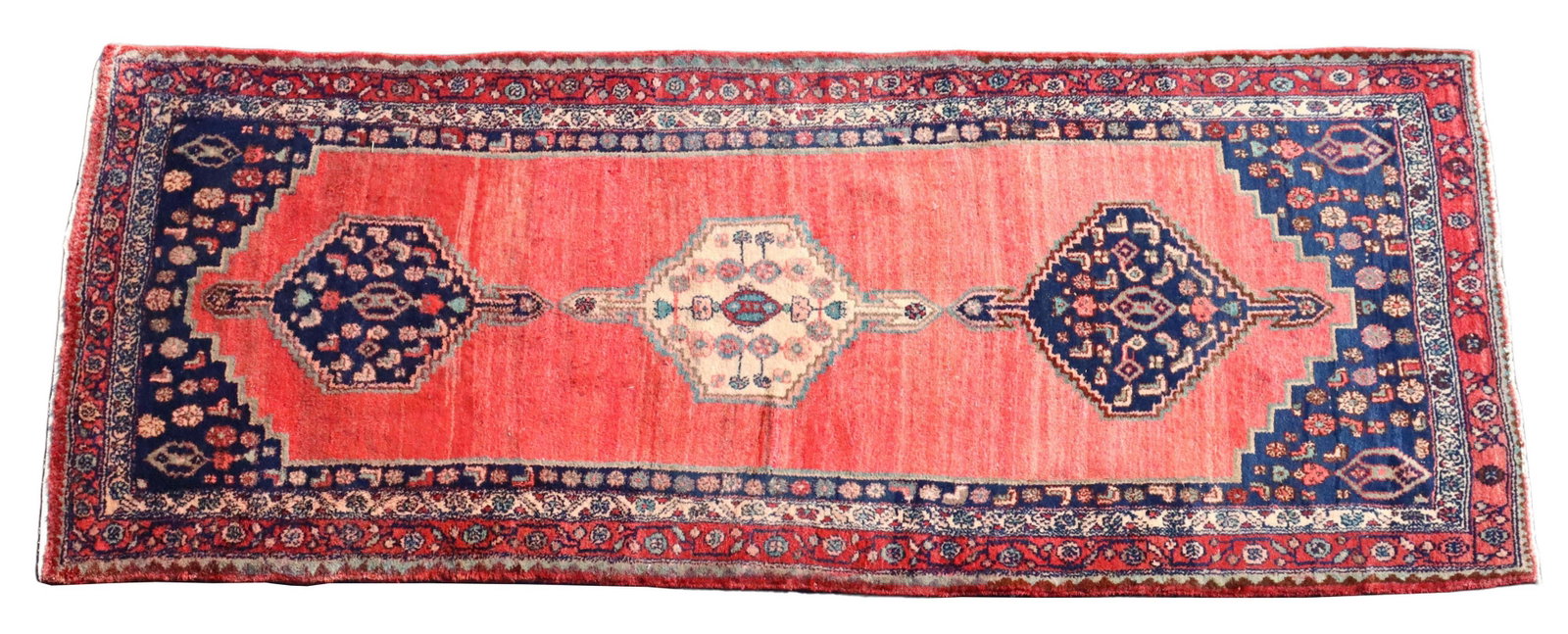 HAND-TIED PERSIAN SERAPI RUNNER, 8'11" X 3'7": Hand-tied Persian Serapi runner, approx 8'11"l, 3'7"w **Please Note: All of the rugs offered in this auction would likely benefit from a professional cleaning. Estate rugs may show some wear and imper