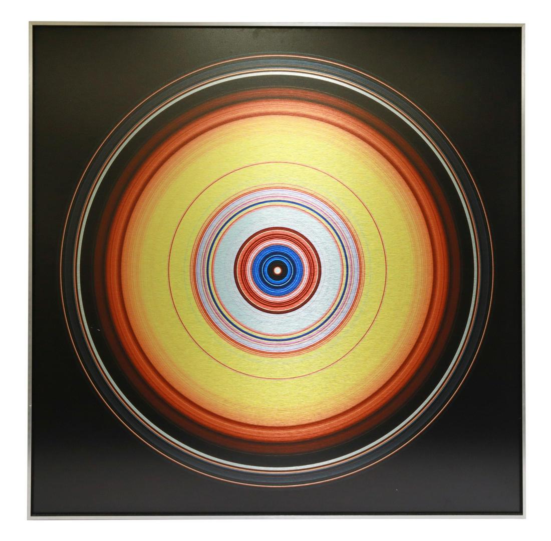 MICHEL PIQUETTE (20TH C.) NUIT BLANCHE A SINGAPOUR: Framed print on aluminum, "Nuit blanche a Singapour," from the series "Tout se perd, rien ne se cree," Michel Piquette (Canadian, 20th c.), numbered 1/ 5, dated 2014-15, sight: approx 31.25"h, 31.25"w