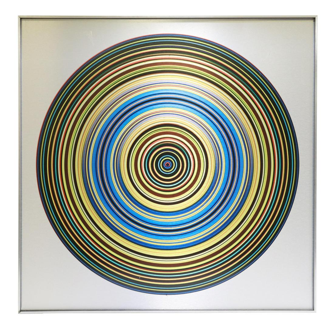 MICHEL PIQUETTE (20TH C.) NUIT BLANCHE A BERLIN: Framed print on aluminum, "Nuit blanche a Berlin," from the series "Tout se perd, rien ne se cree," Michel Piquette (Canadian, 20th c.), numbered 2/ 5, dated 2014-15, sight: approx 31.5"h, 31.5"w, ove