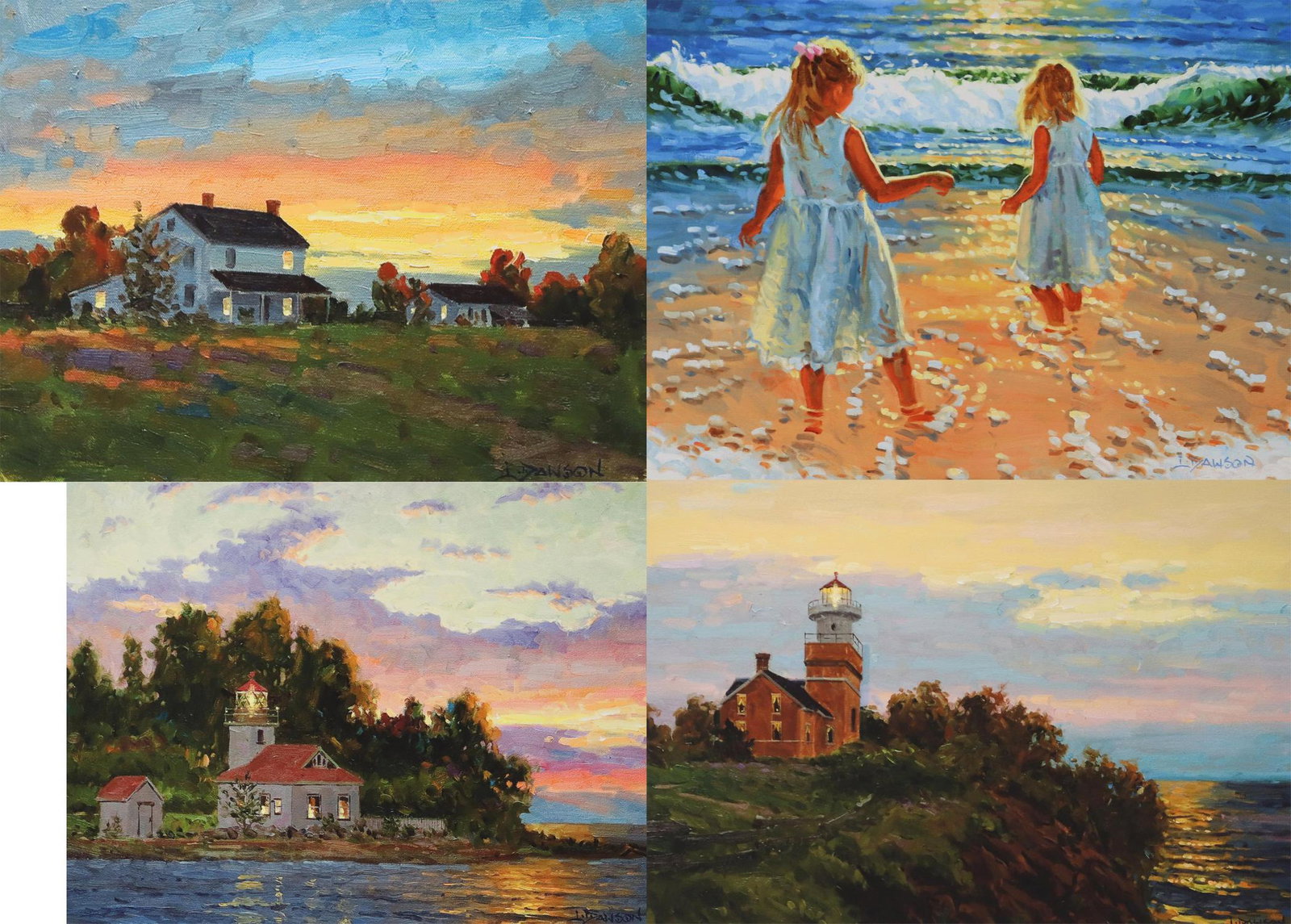 LINDSAY DAWSON (B. 1959) TWILIGHT ARTIST PORTFOLIO: Artist portfolio of four exclusive images, "Twilight," signed to front L. Dawson (Lindsay Dawson, California, b.1959), dated 2007, comprising four individual printer's proofs on paper, all numbered 9/