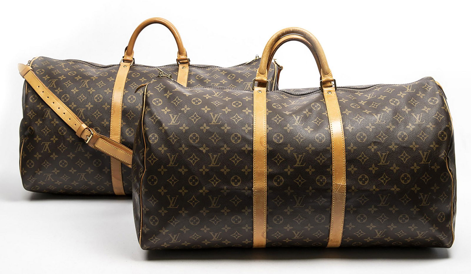 (2) LOUIS VUITTON 'KEEPALL' MONOGRAM DUFFLE BAGS (1 of 14)