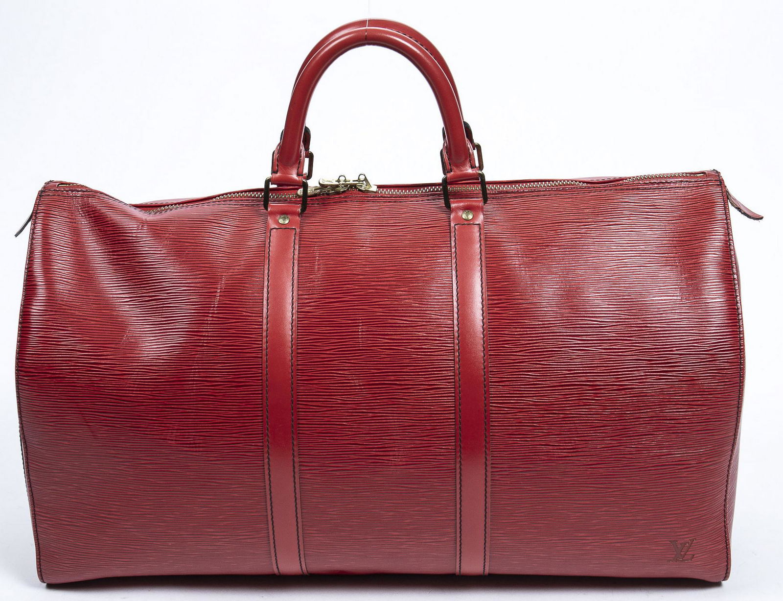 LOUIS VUITTON 'KEEPALL 50' EPI LEATHER TRAVEL BAG (1 of 7)