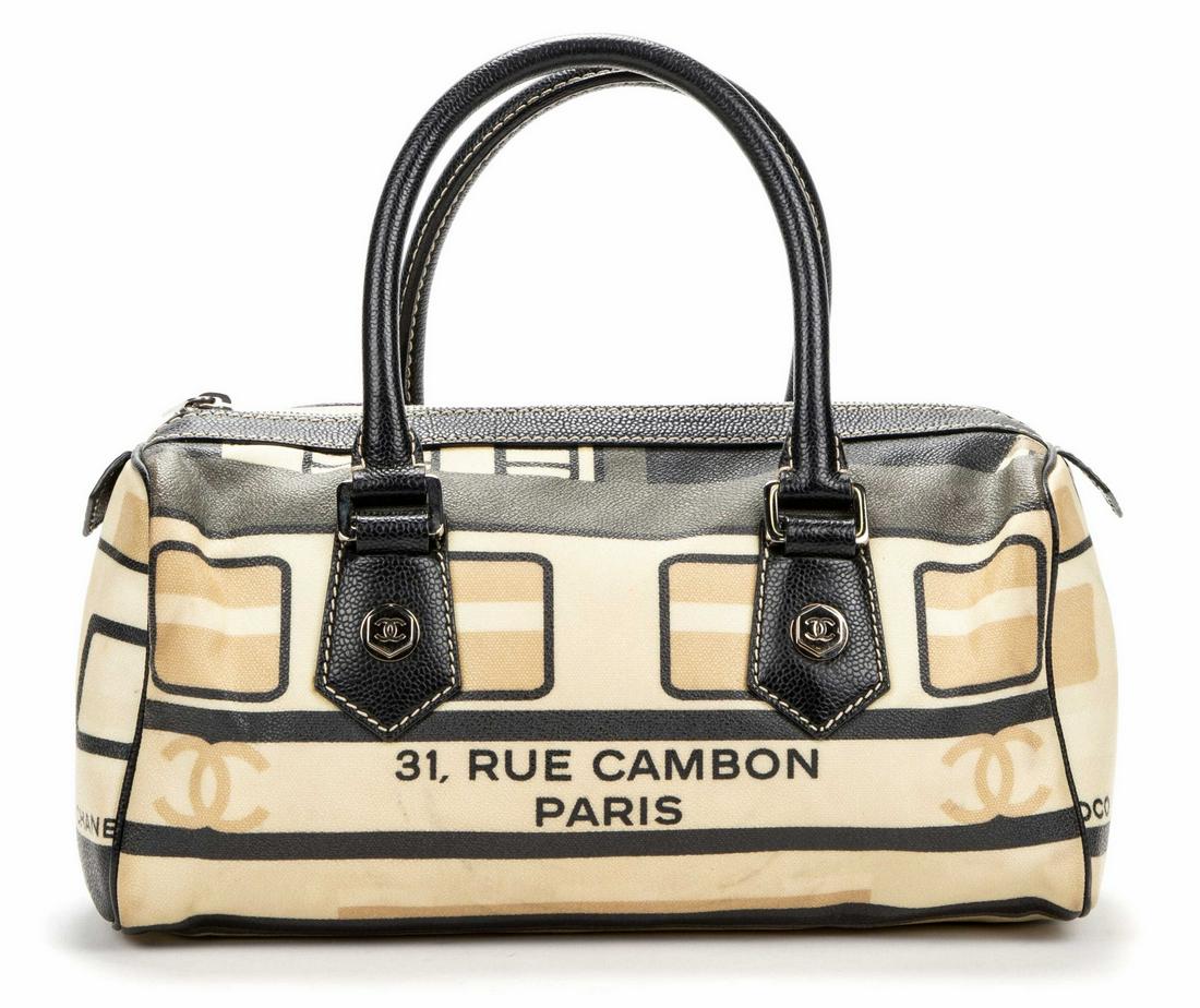 CHANEL ABSTRACT PRINT 'BOSTON' SHOULDER BAG (1 of 8)