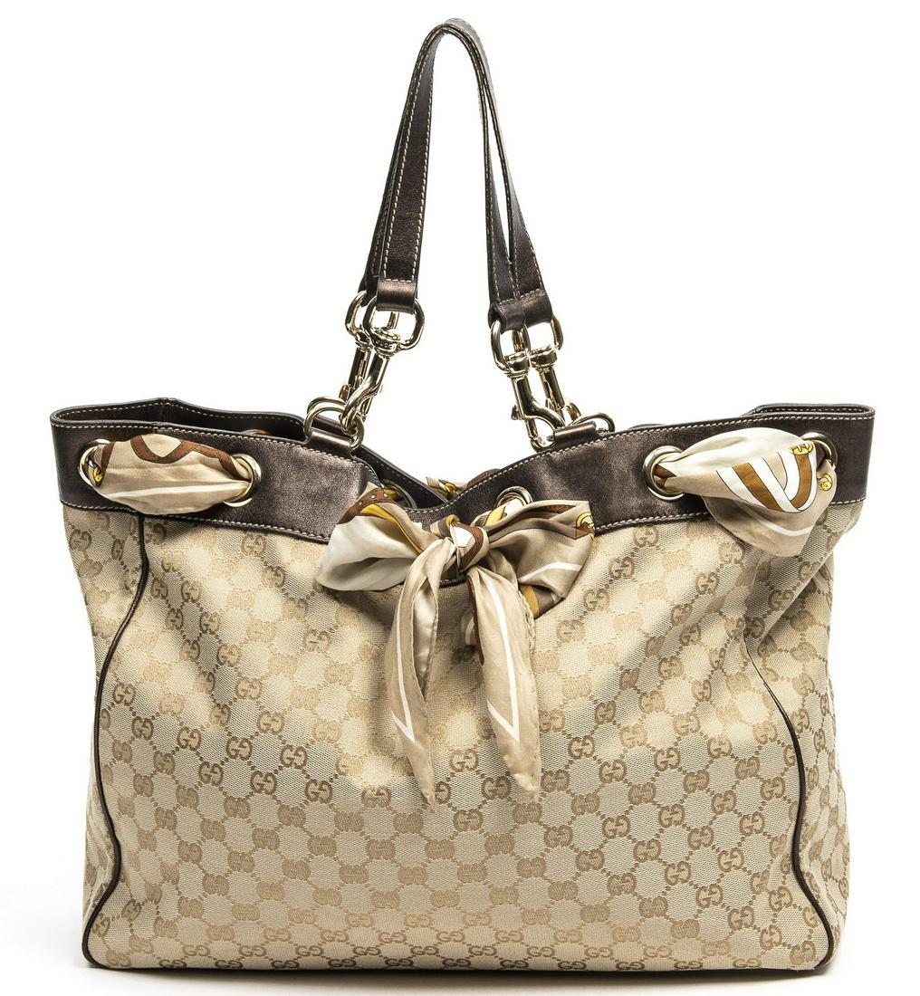 GUCCI 'LARGE POSITANO SCARF' SHOULDER BAG (1 of 7)